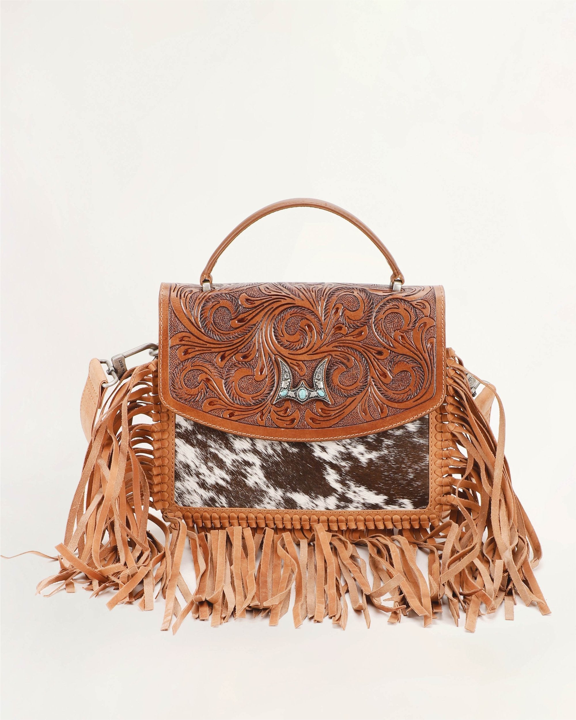 Classic Flap Medium Tassle Bag Cowhide And Calfskin