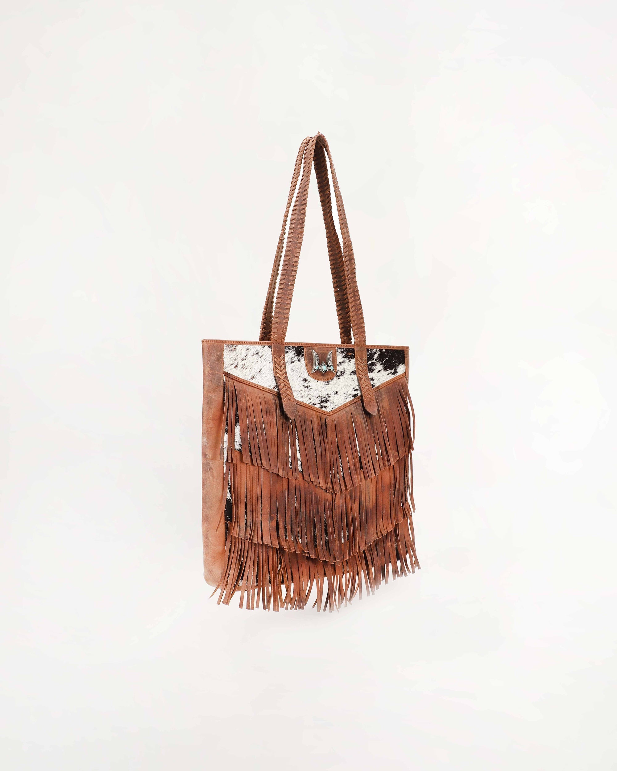 Hide And Fringe Large Cowhide Purse