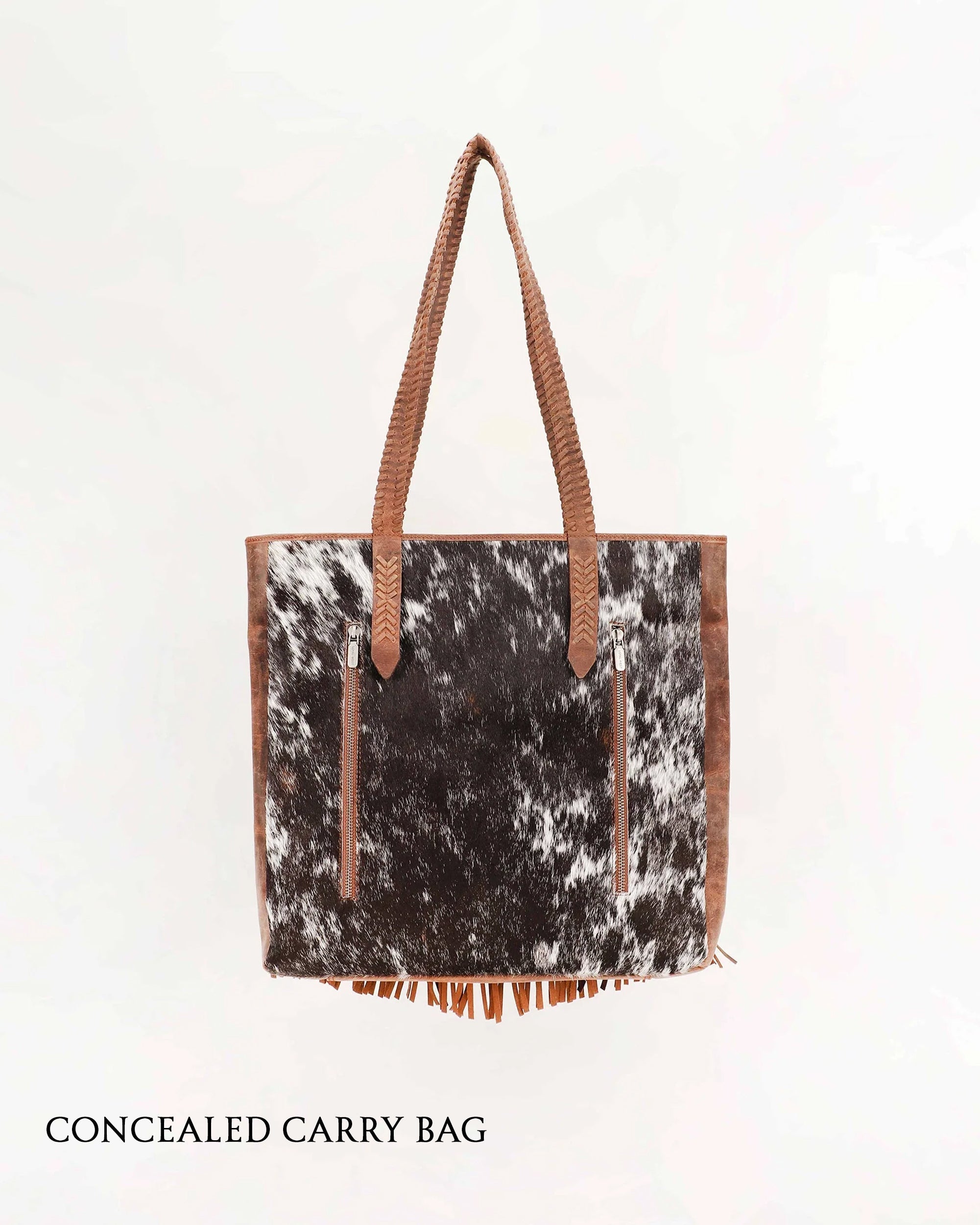 Hide And Fringe Large Cowhide Purse