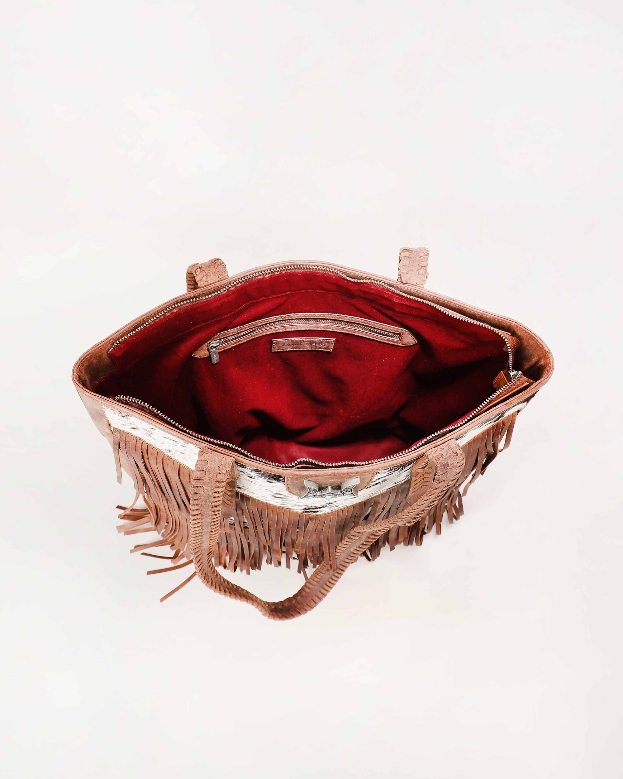Hide And Fringe Large Cowhide Purse