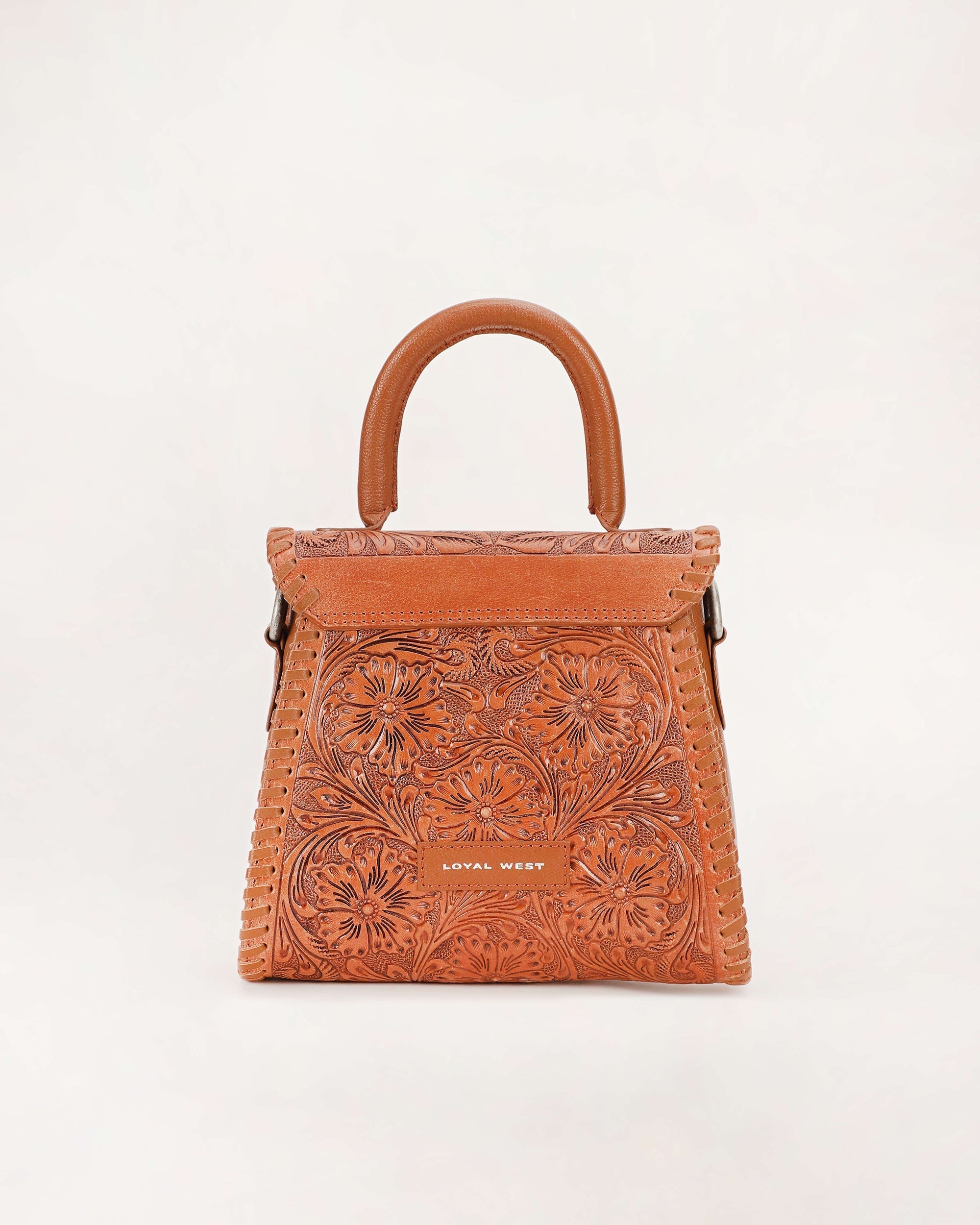 Leon Mini Handle Purse - Brown