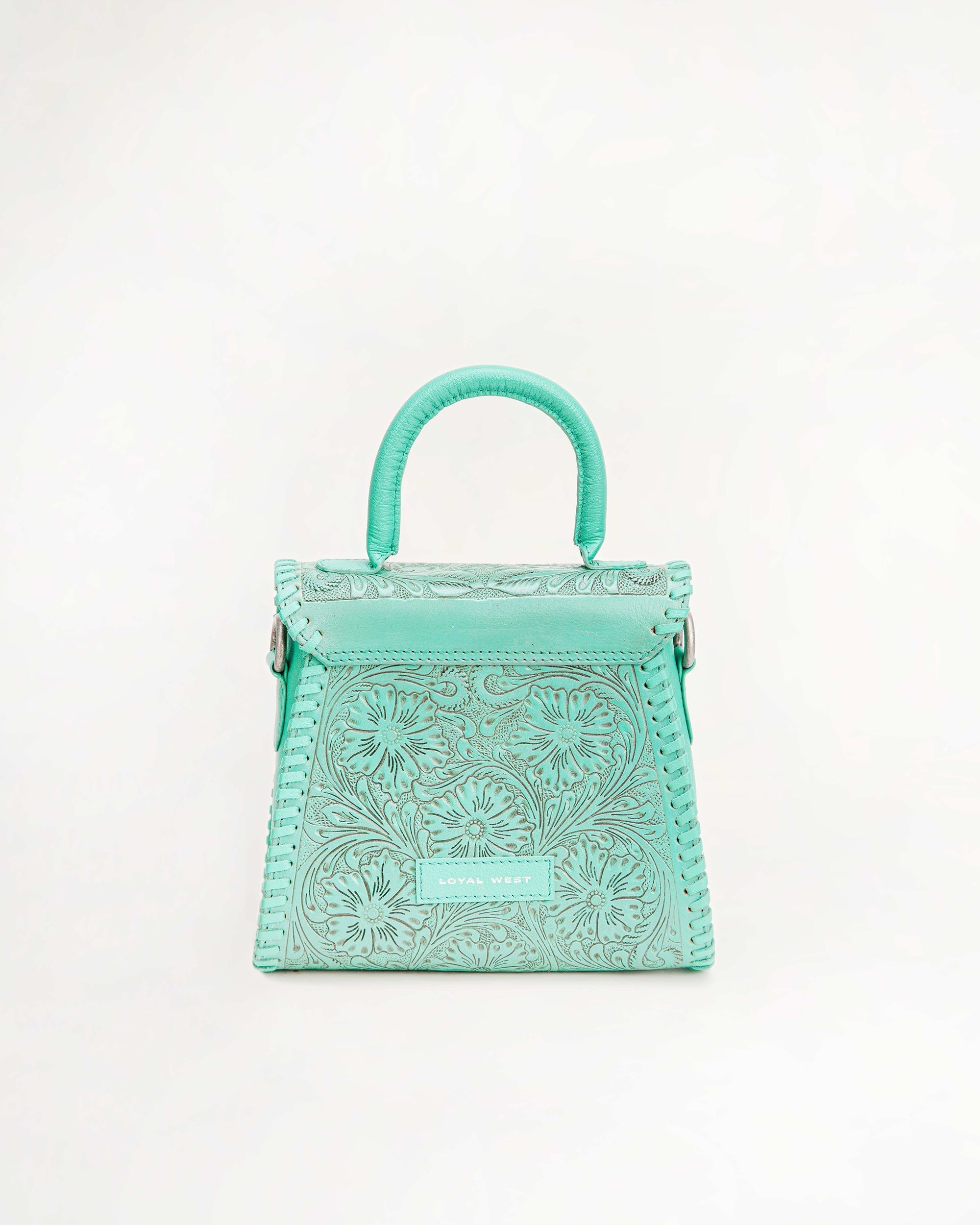 Leon Mini Handle Purse - Turquoise