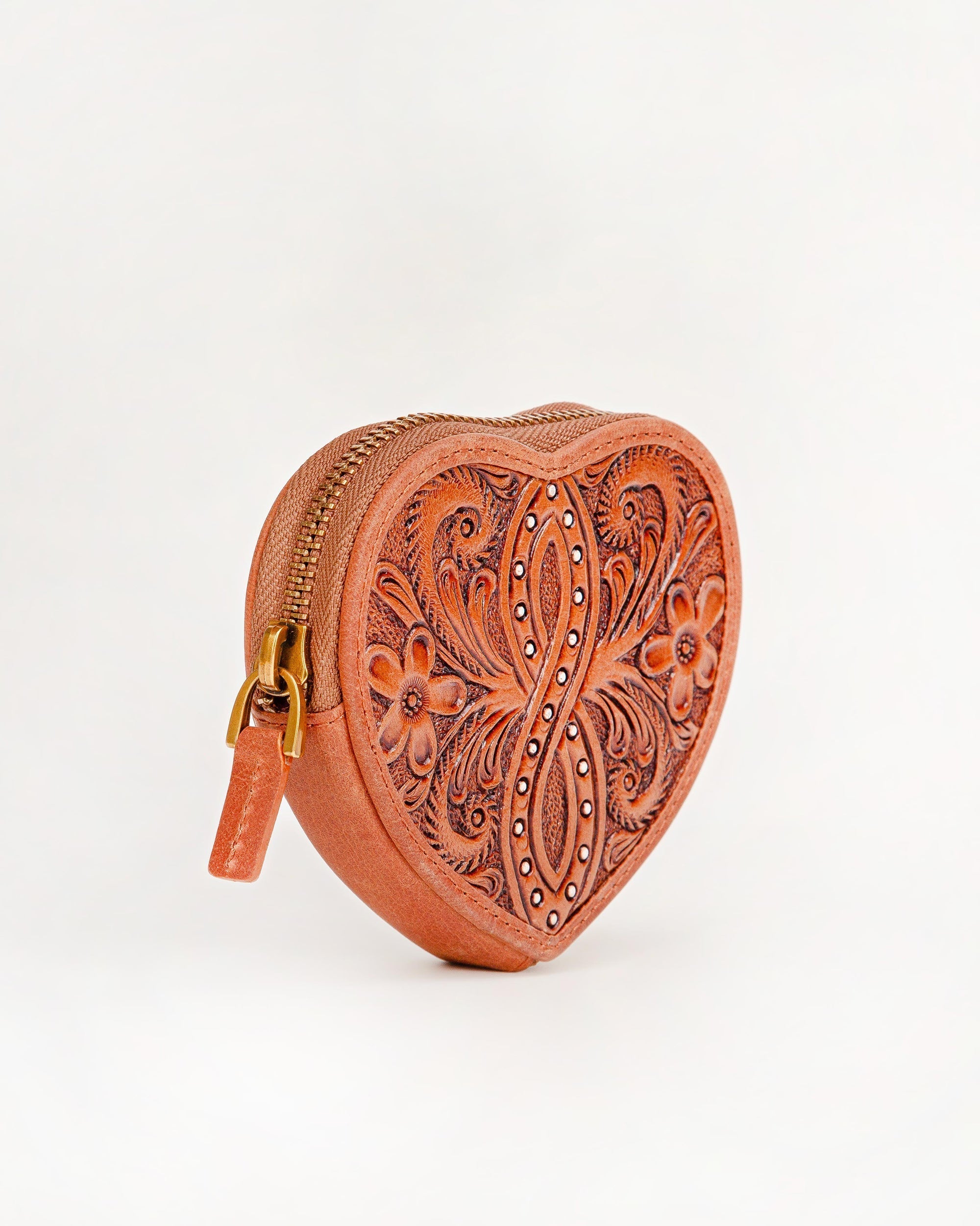 Cupid Coin Pouch Handtooled Leather
