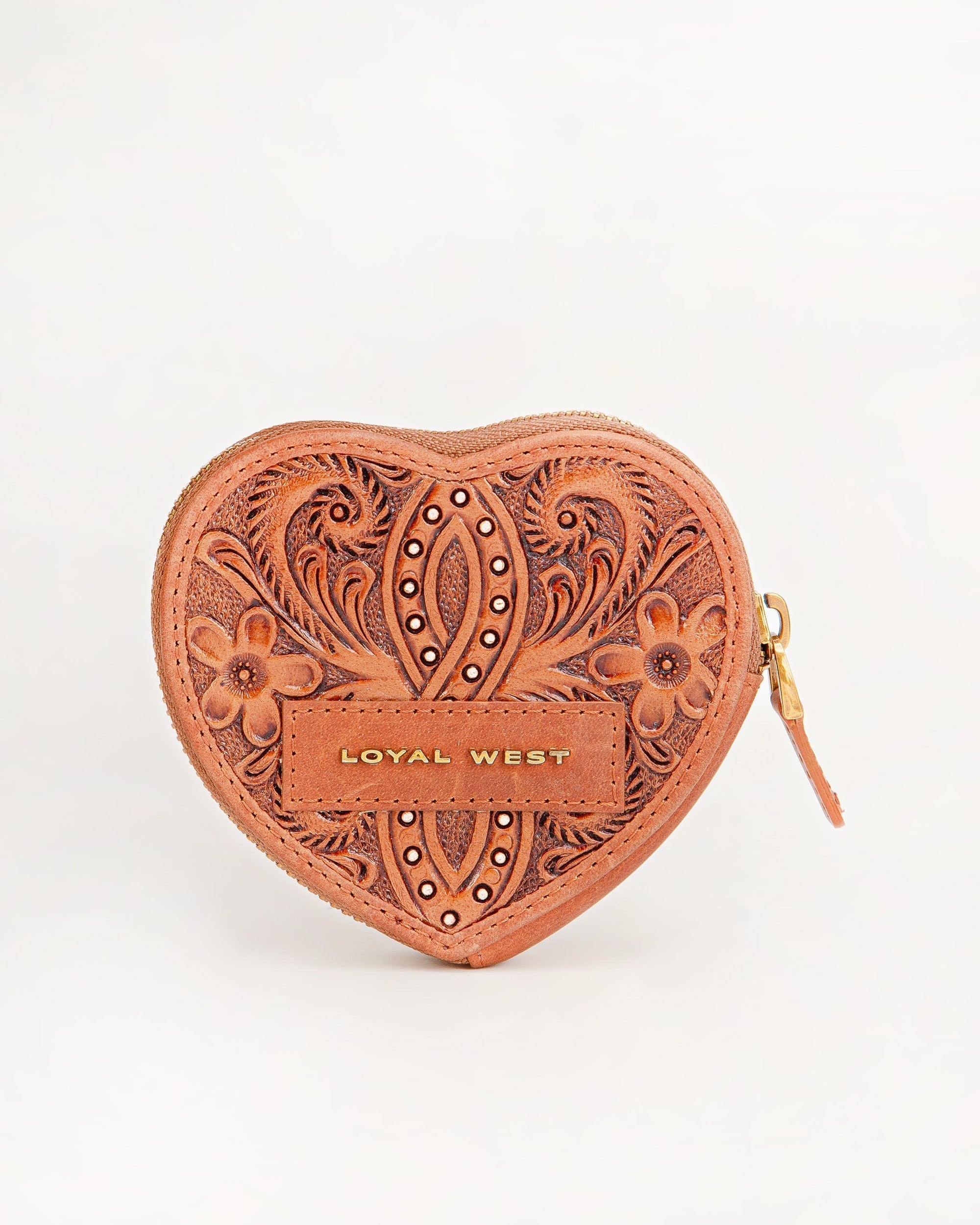 Cupid Coin Pouch Handtooled Leather