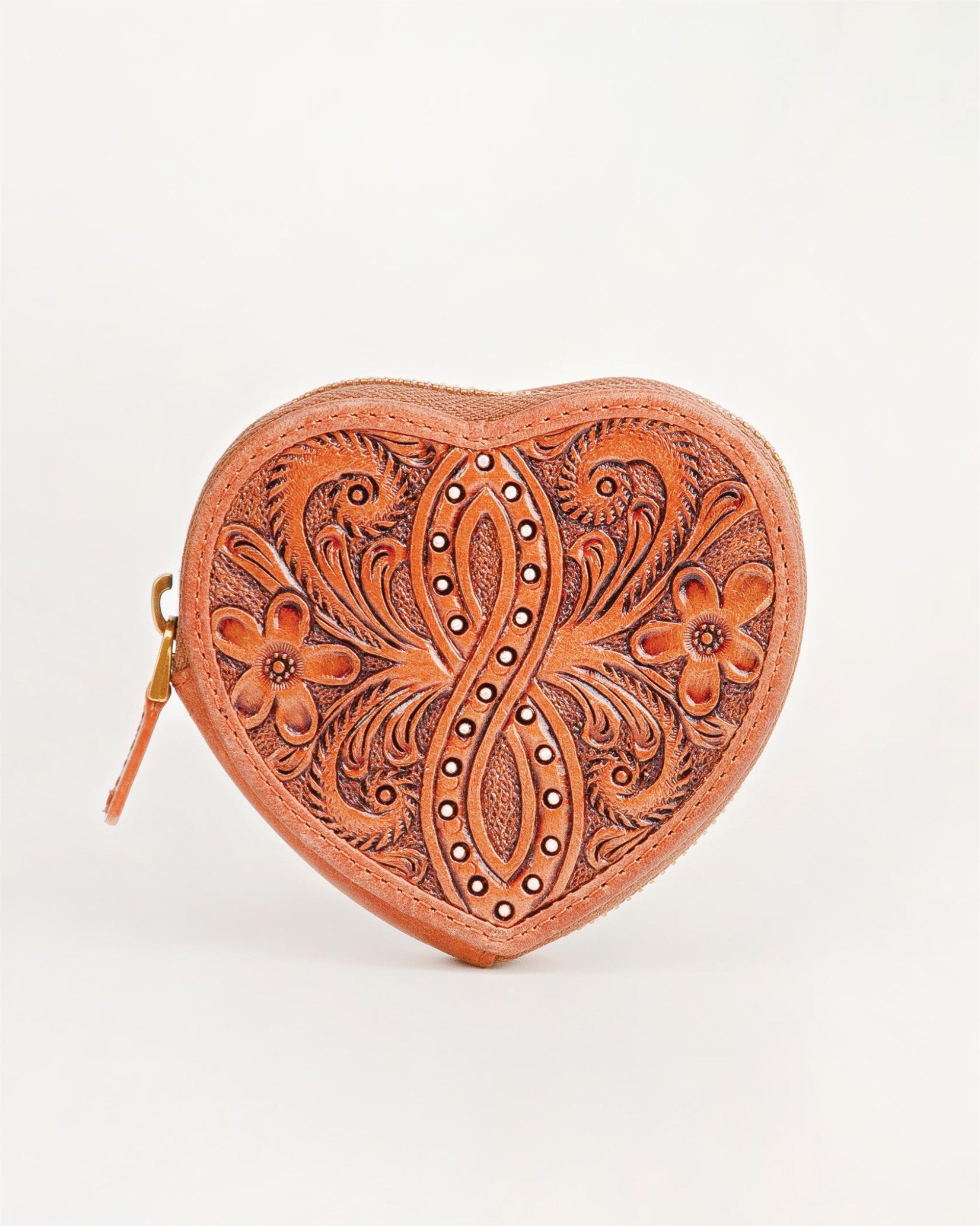 Cupid Coin Pouch Handtooled Leather