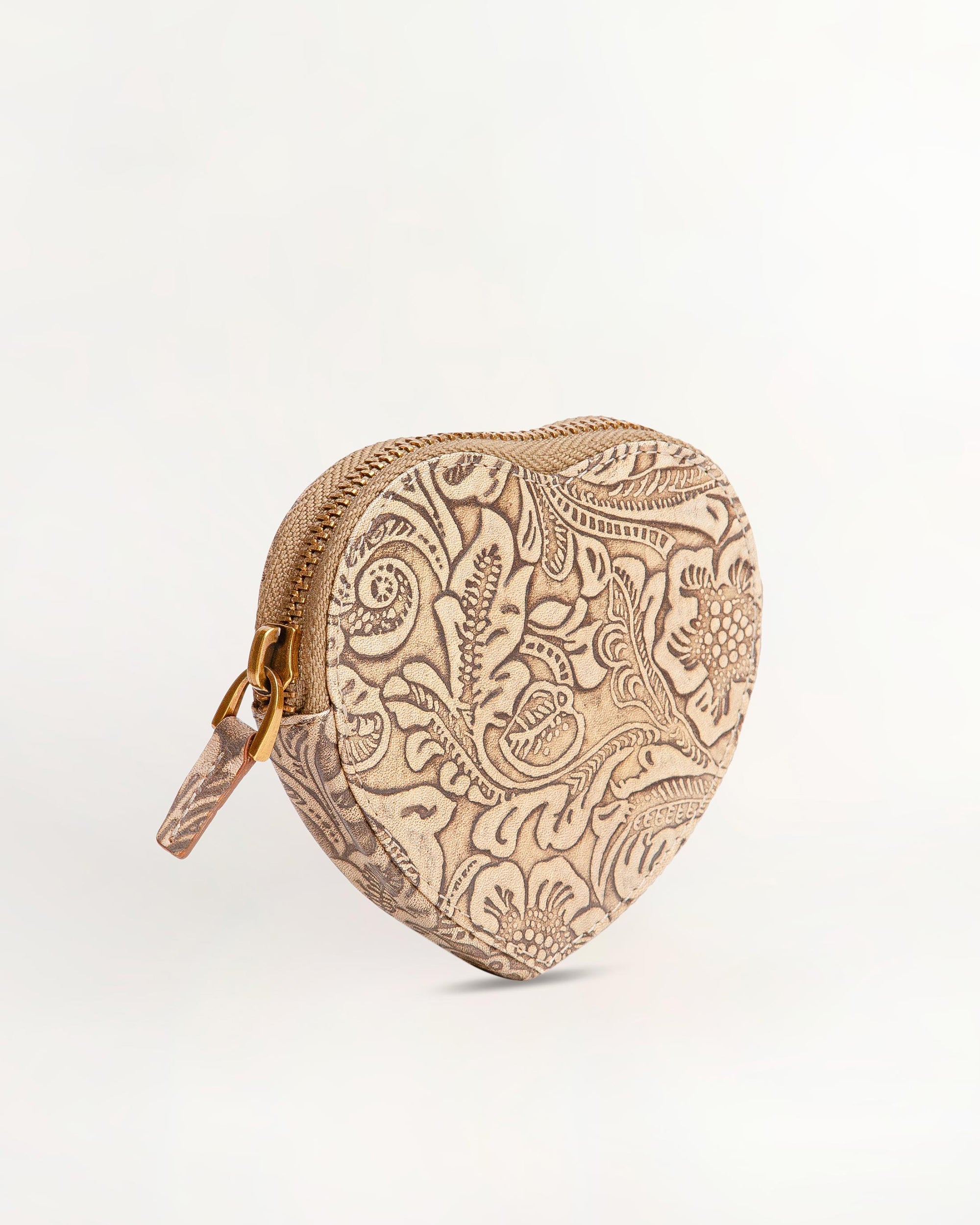 Cupid Coin Pouch Embossed Floral