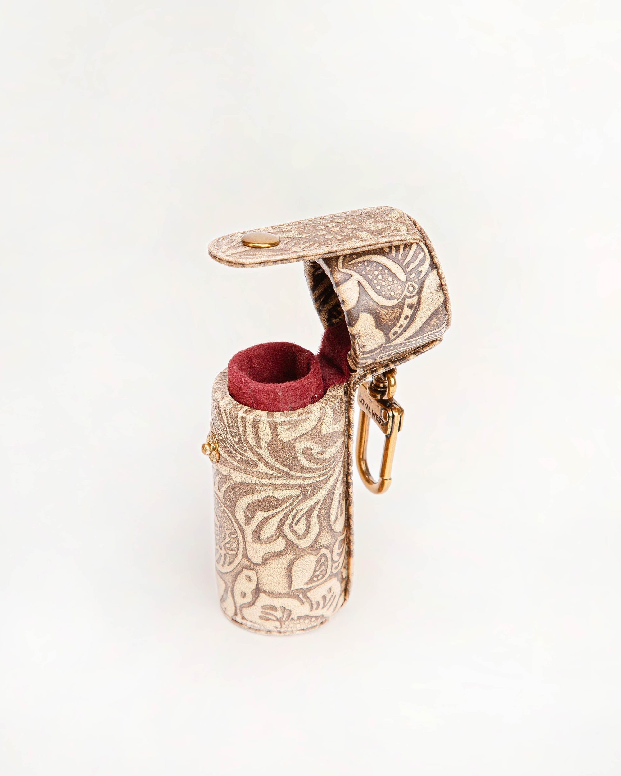 Painted Pony Lipstick Case Embossed Floral
