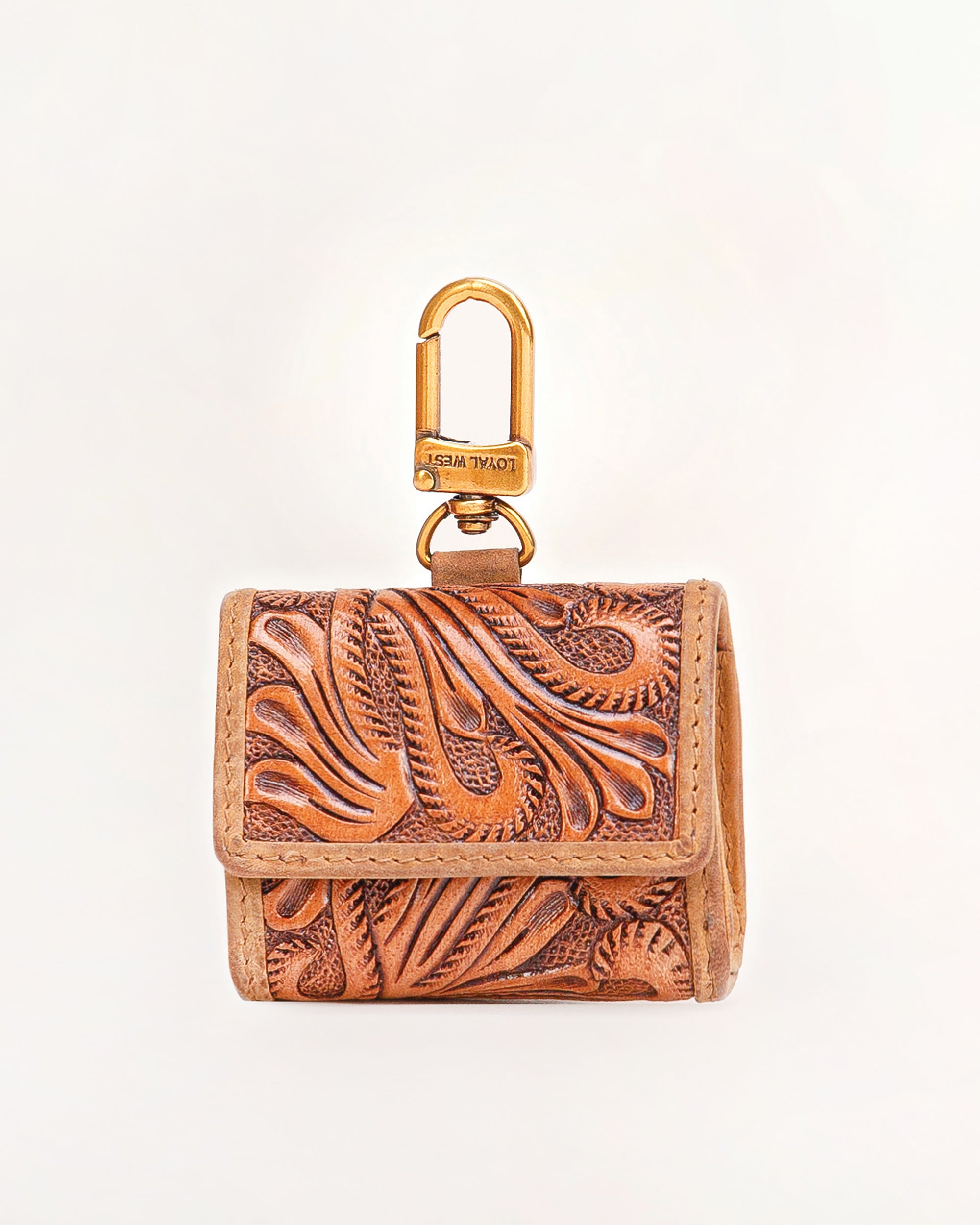 Gloriana Clip On Bag Charm Handtooled