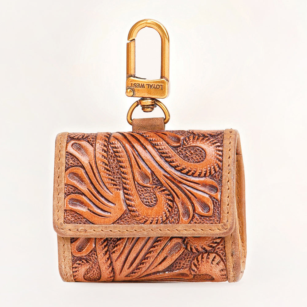 Gloriana Clip On Bag Charm Handtooled