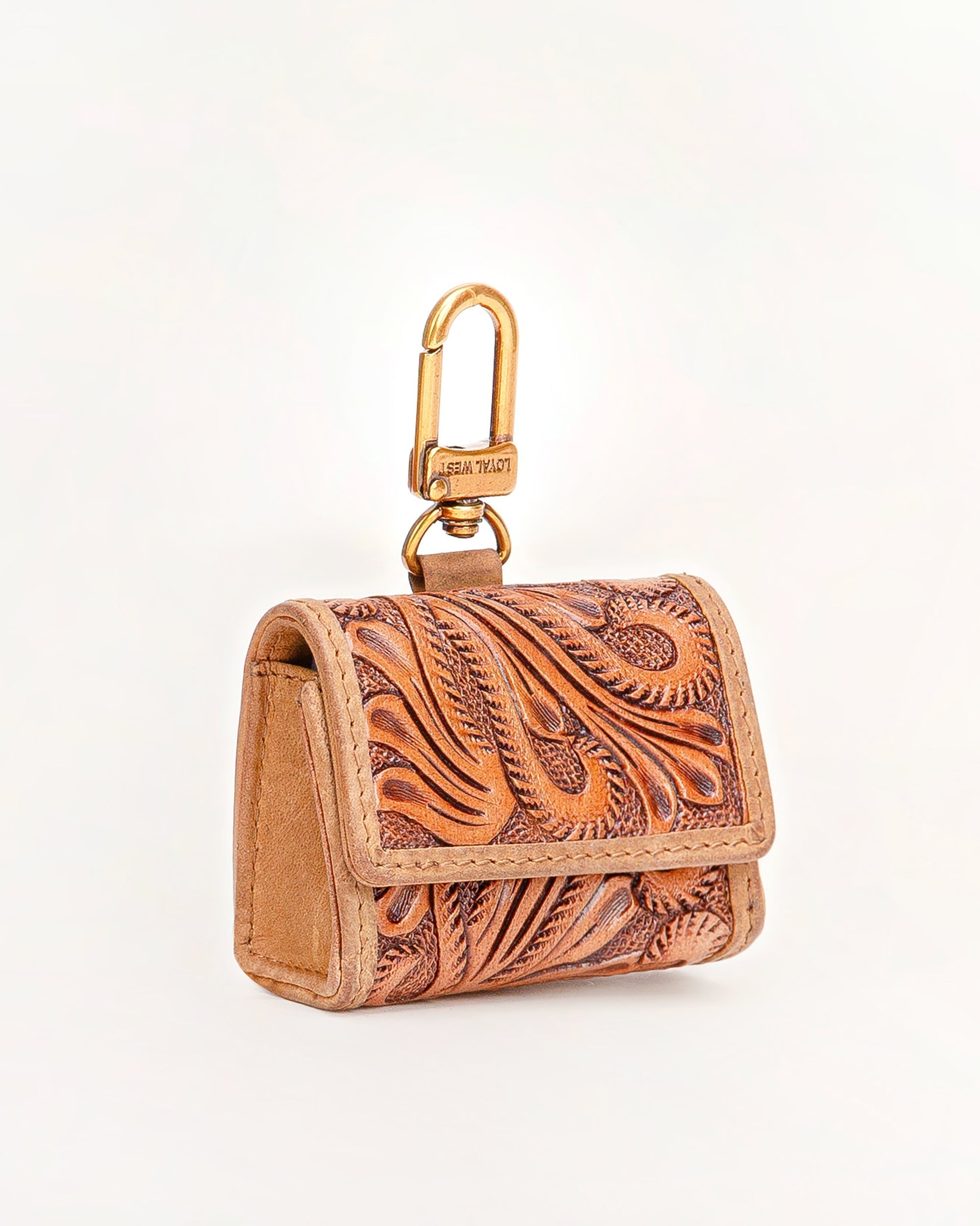 Gloriana Clip On Bag Charm Handtooled