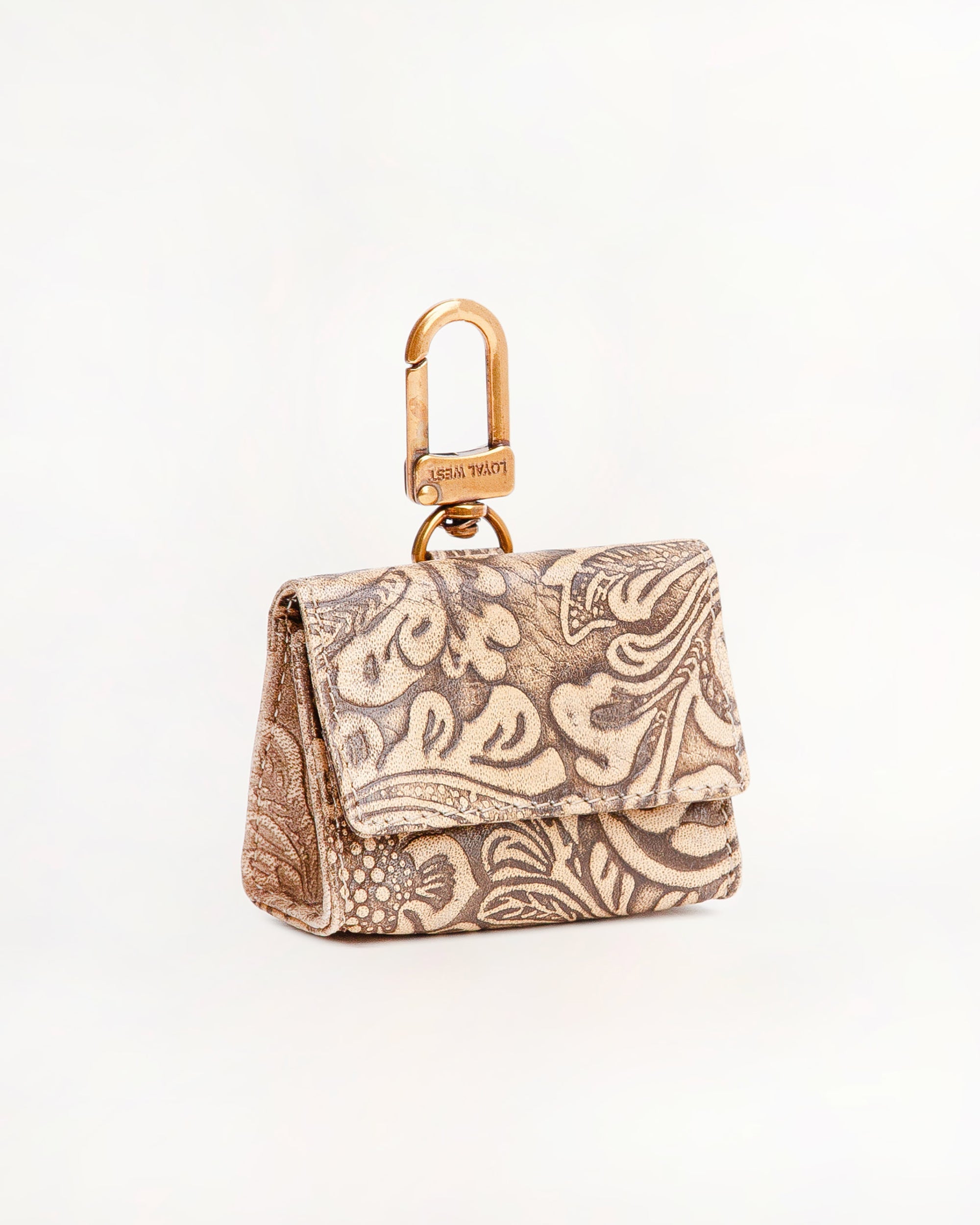 Gloriana Clip On Bag Charm Embossed Floral