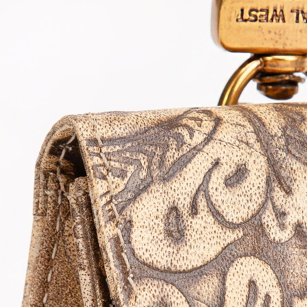 Gloriana Clip On Bag Charm Embossed Floral