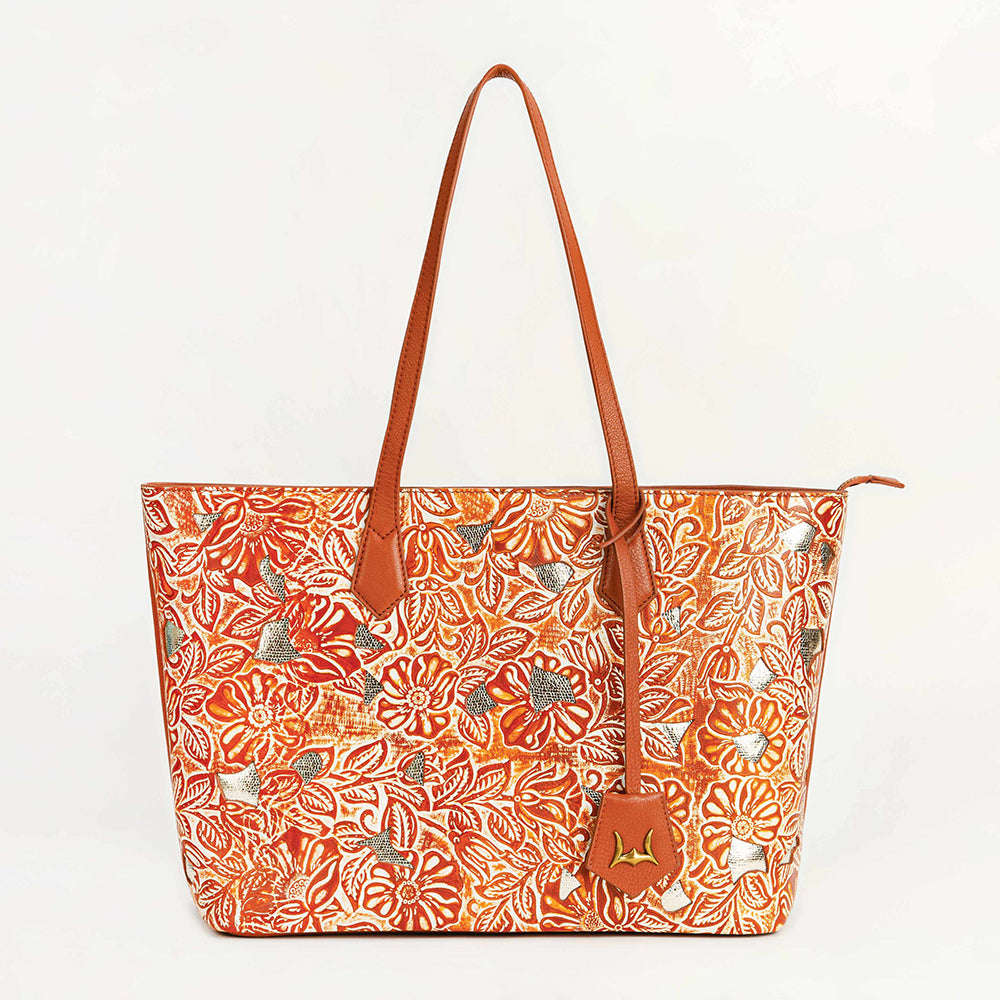 California Poppy Large Bag Golden Floral