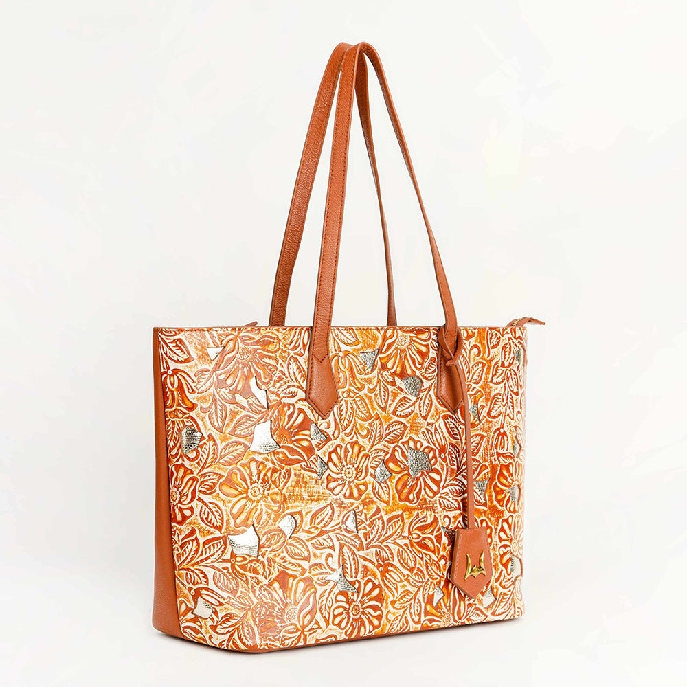 California Poppy Large Bag Golden Floral