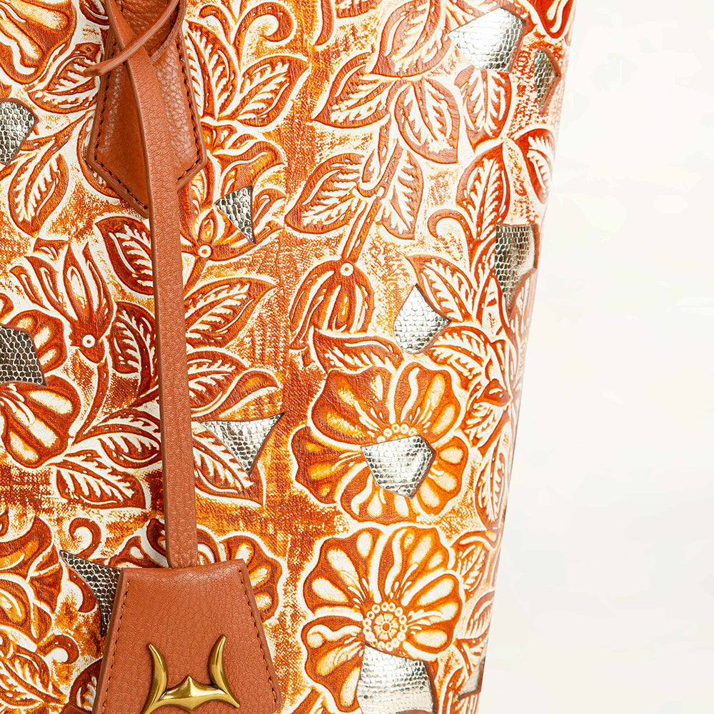 California Poppy Large Bag Golden Floral