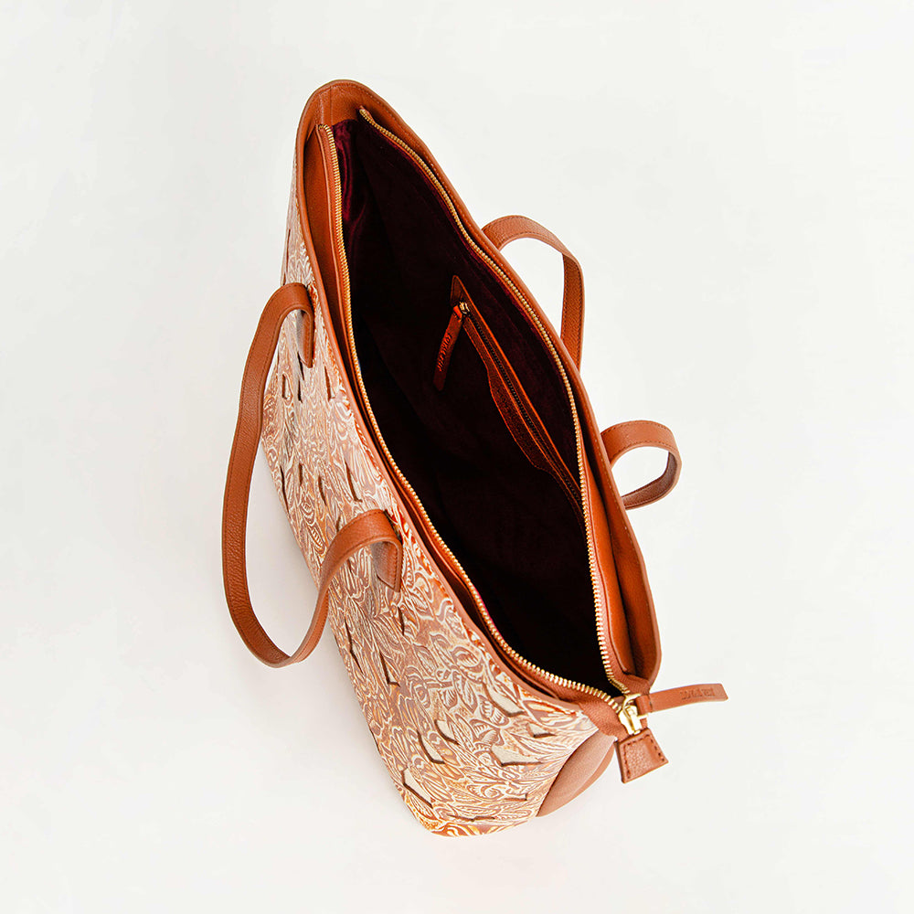 California Poppy Large Bag Golden Floral