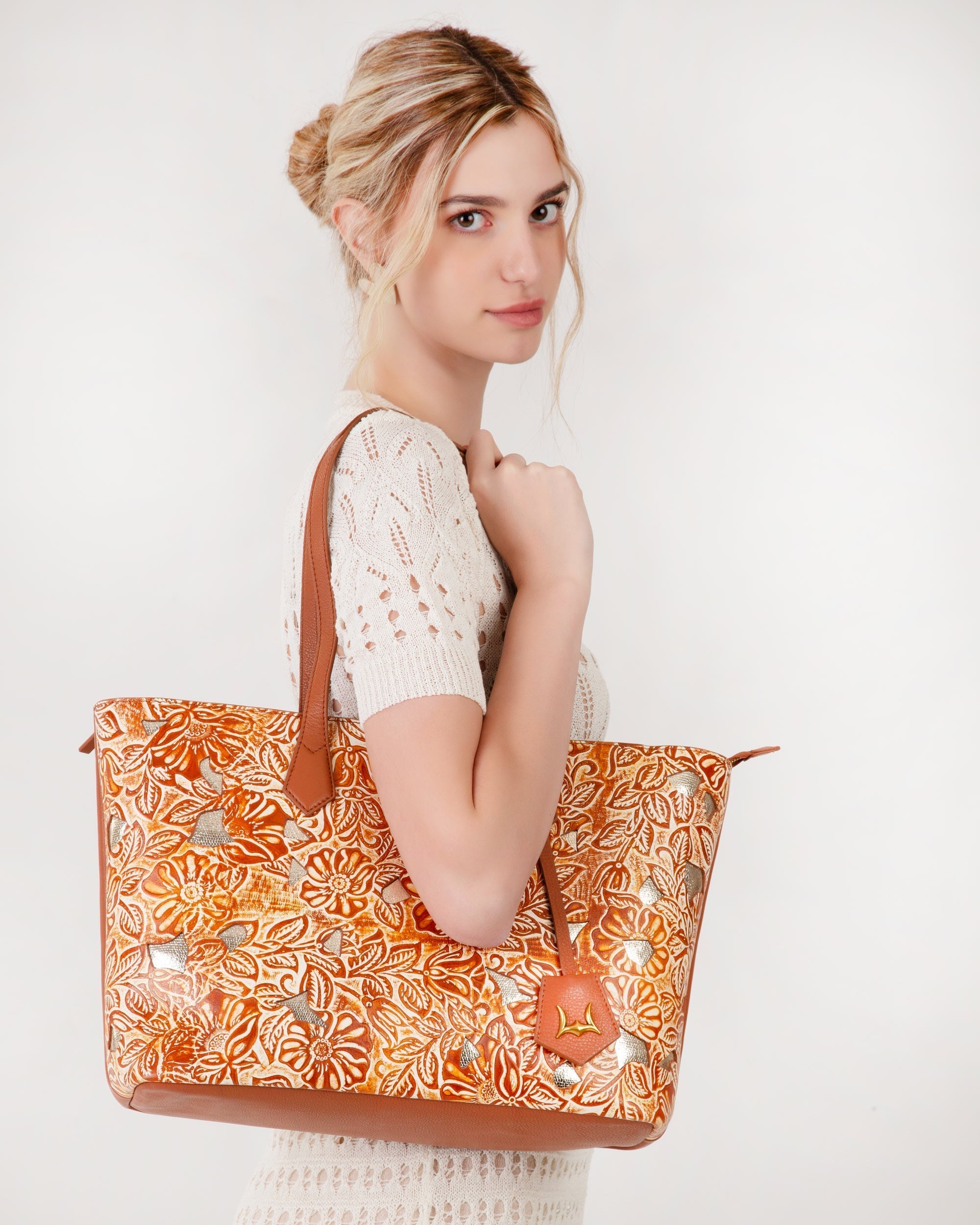 California Poppy Large Bag Golden Floral