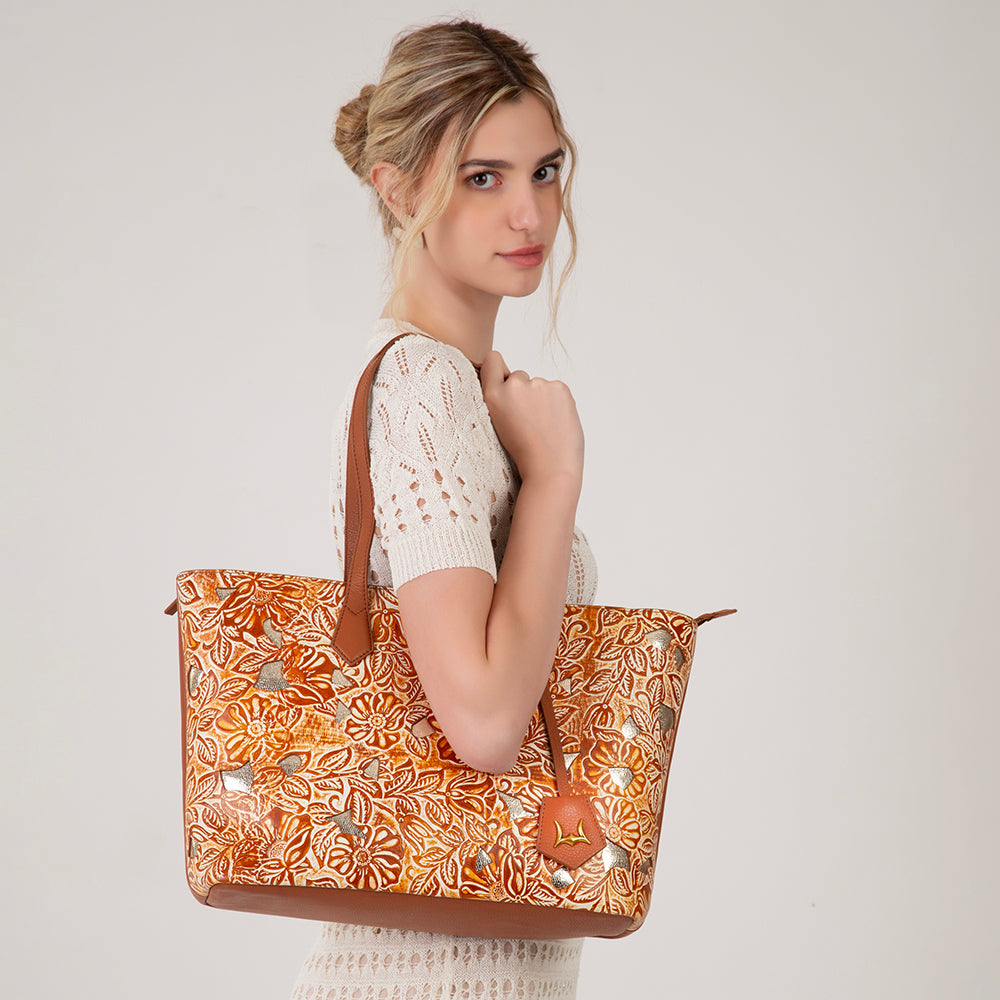 California Poppy Large Bag Golden Floral