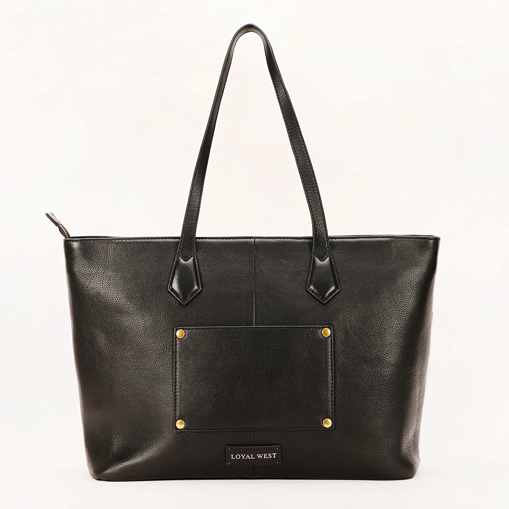 California Poppy Large Bag Black And White