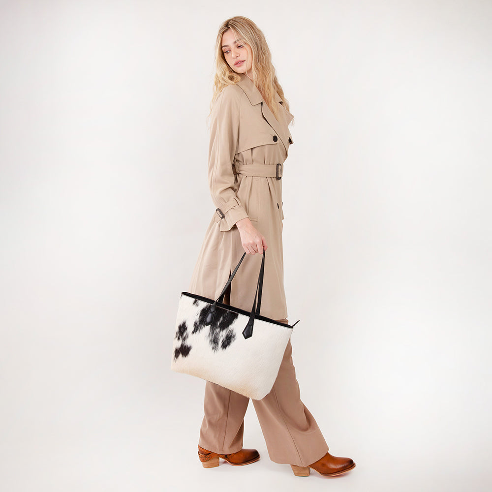 California Poppy Large Bag Black And White