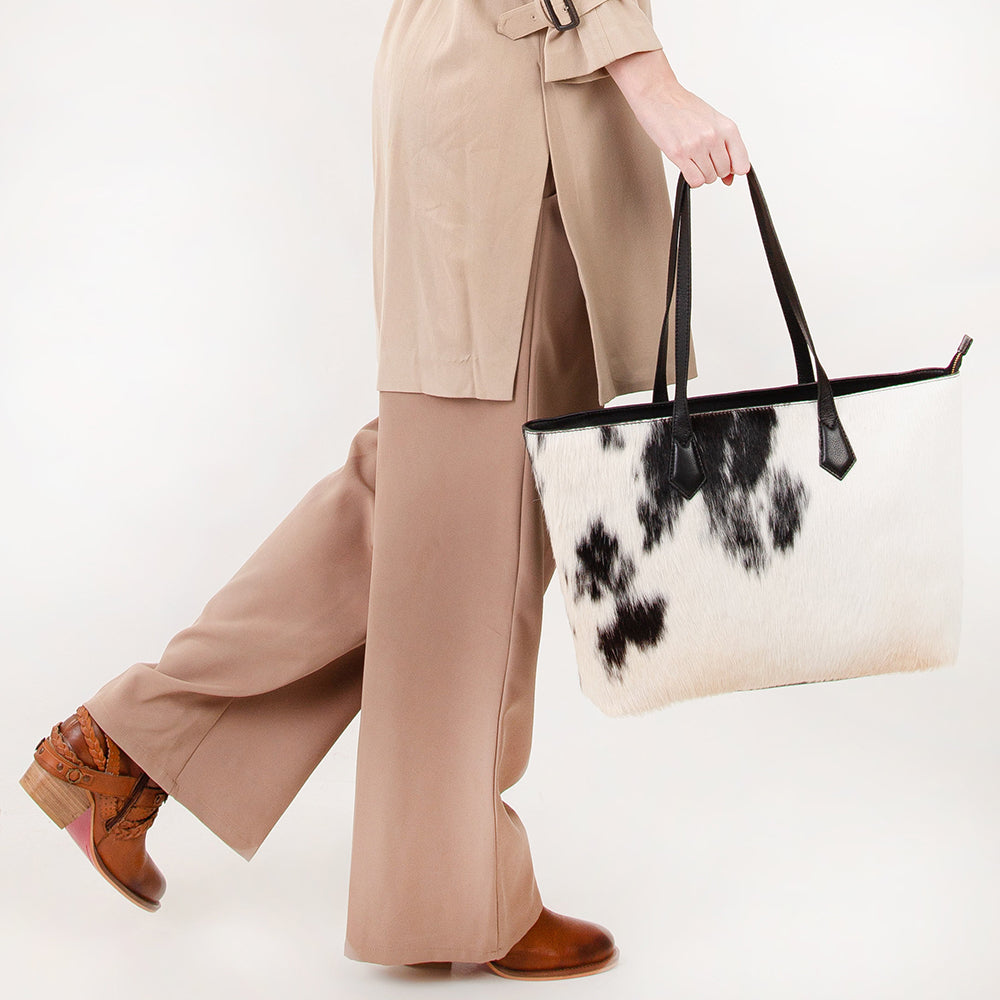 California Poppy Large Bag Black And White