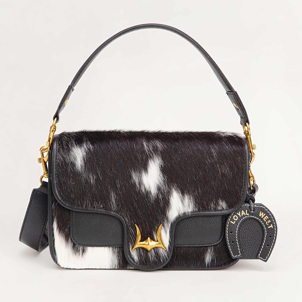 Shell Medium Purse Black And White