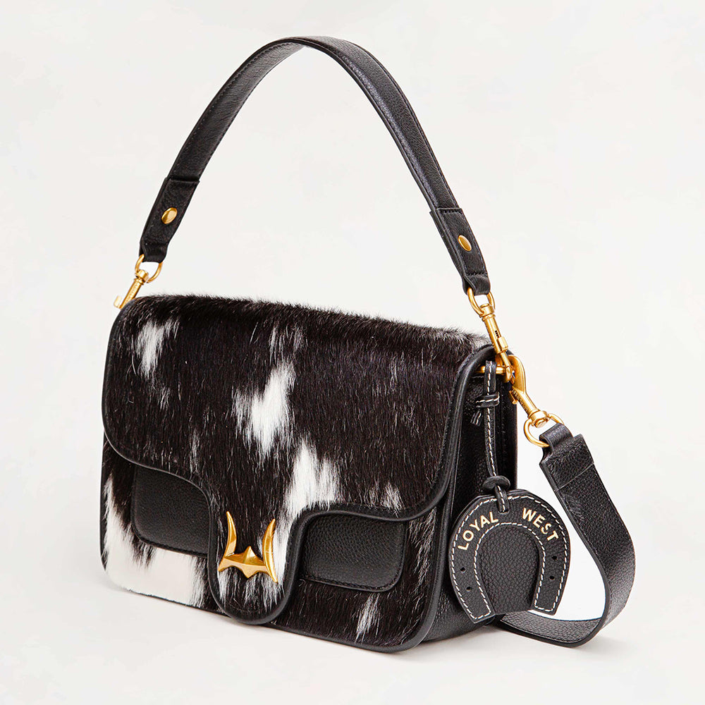 Shell Medium Purse Black And White