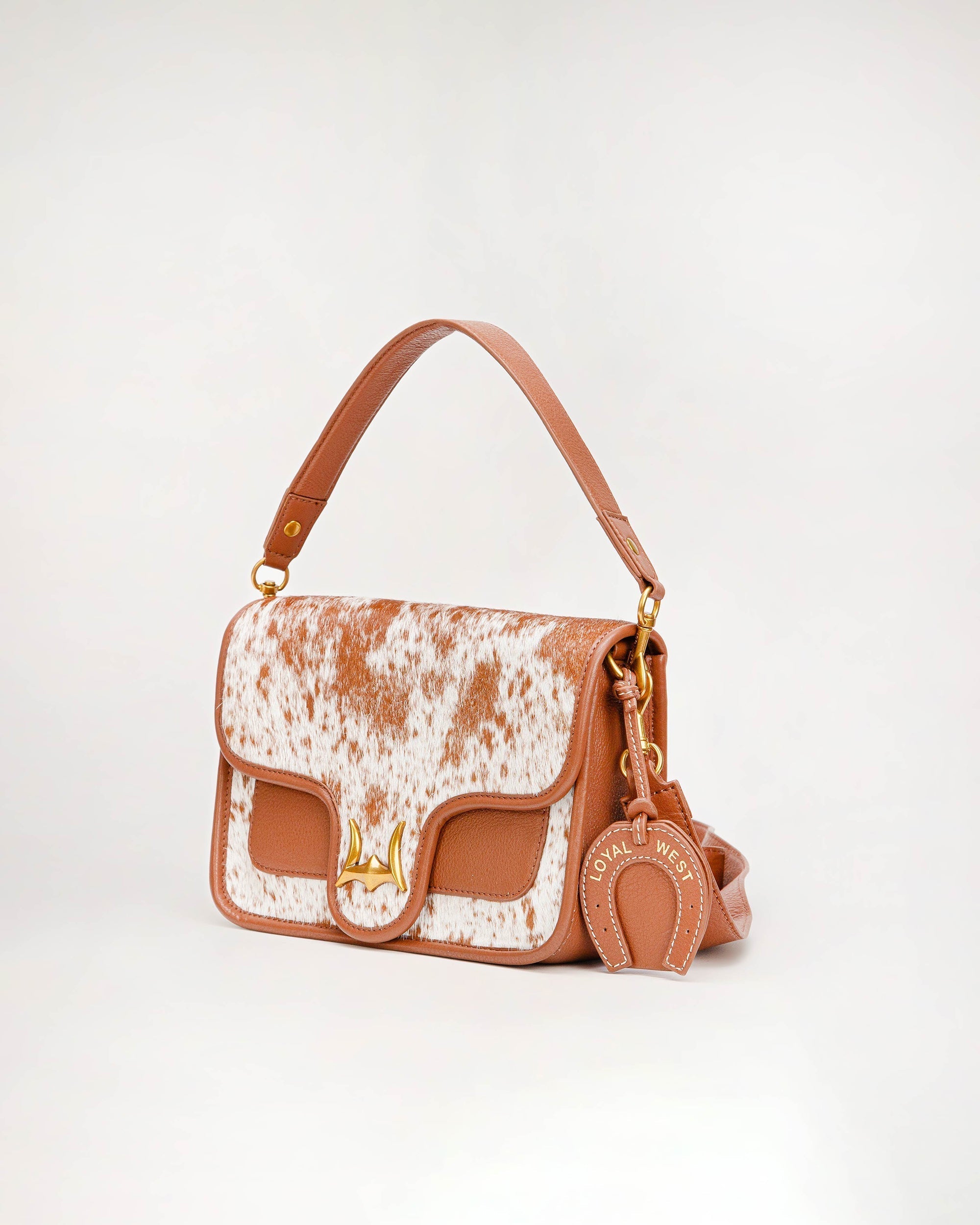 Shell Medium Purse Brown And White
