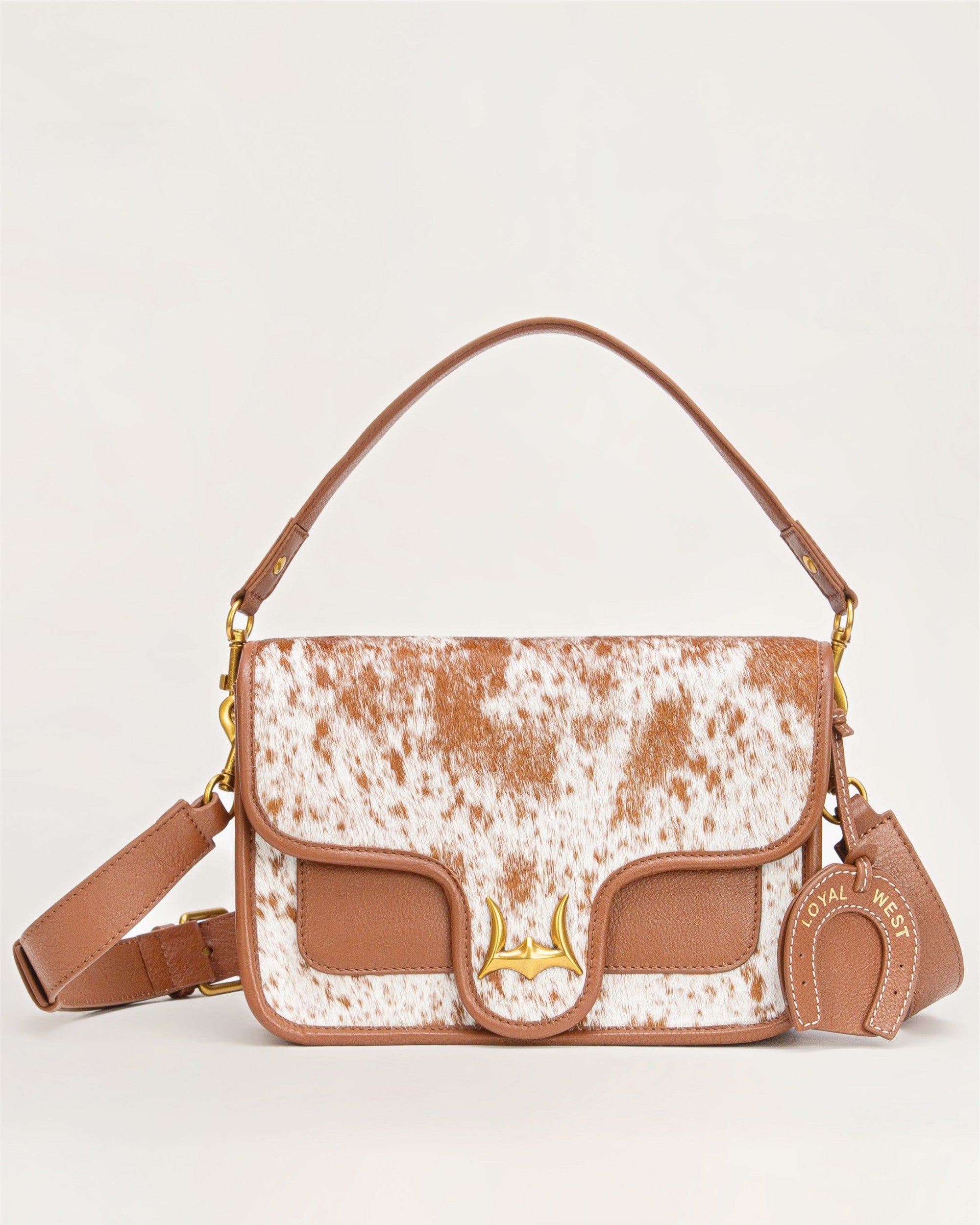 Shell Medium Purse Brown And White