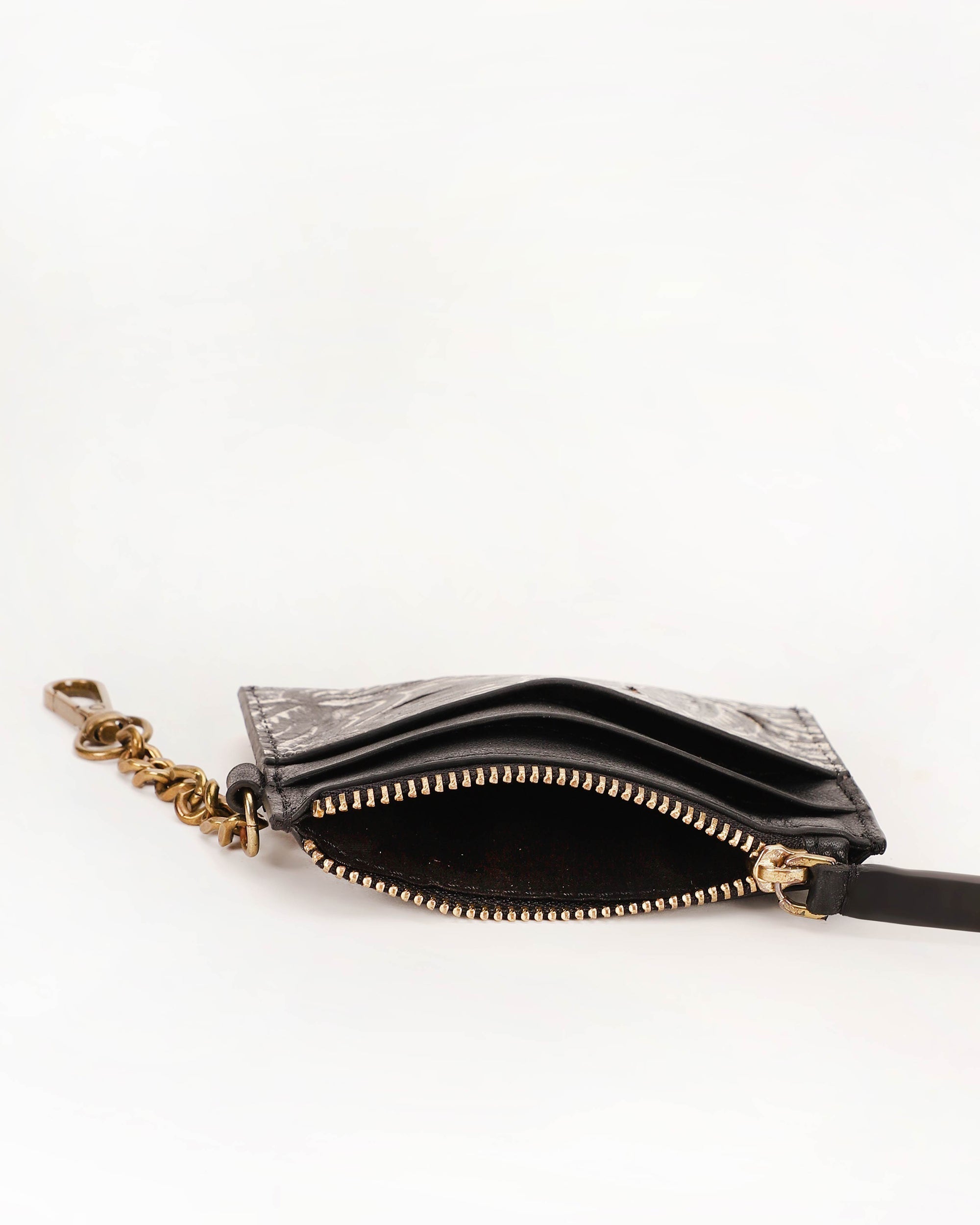 Shell Credit Card Holder Black floral