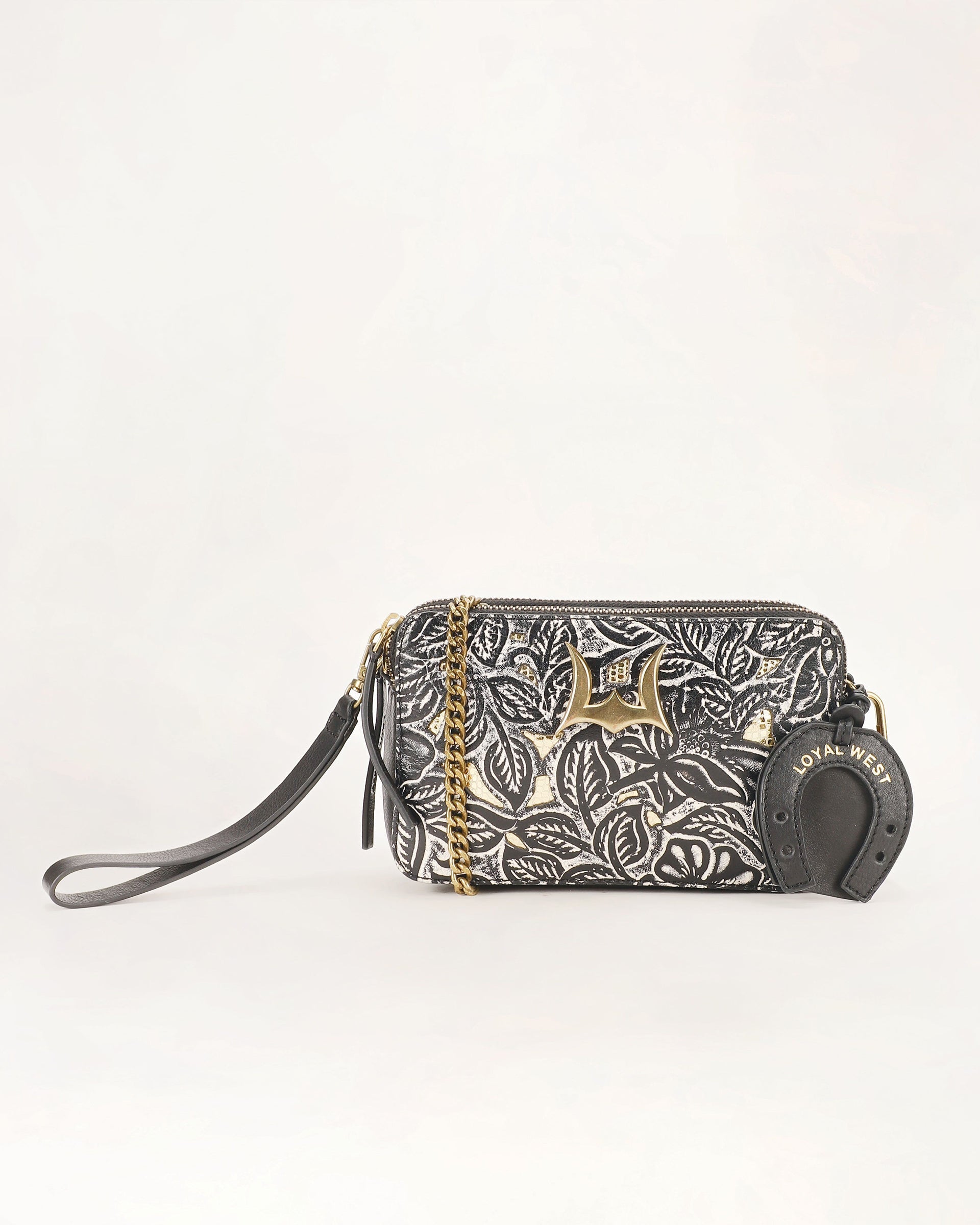 Shell Mini Purse Golden Floral