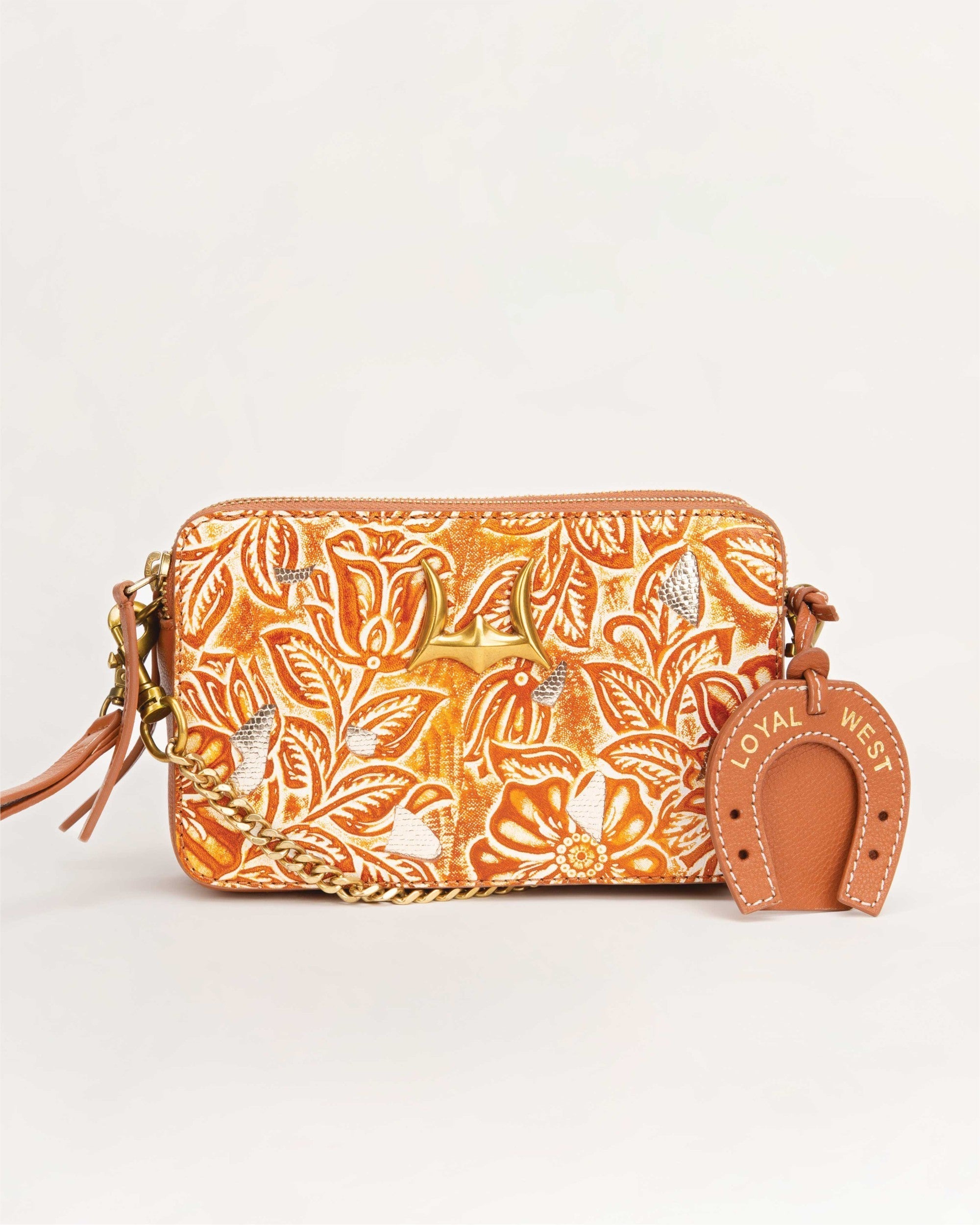 Shell Mini Purse Golden Floral