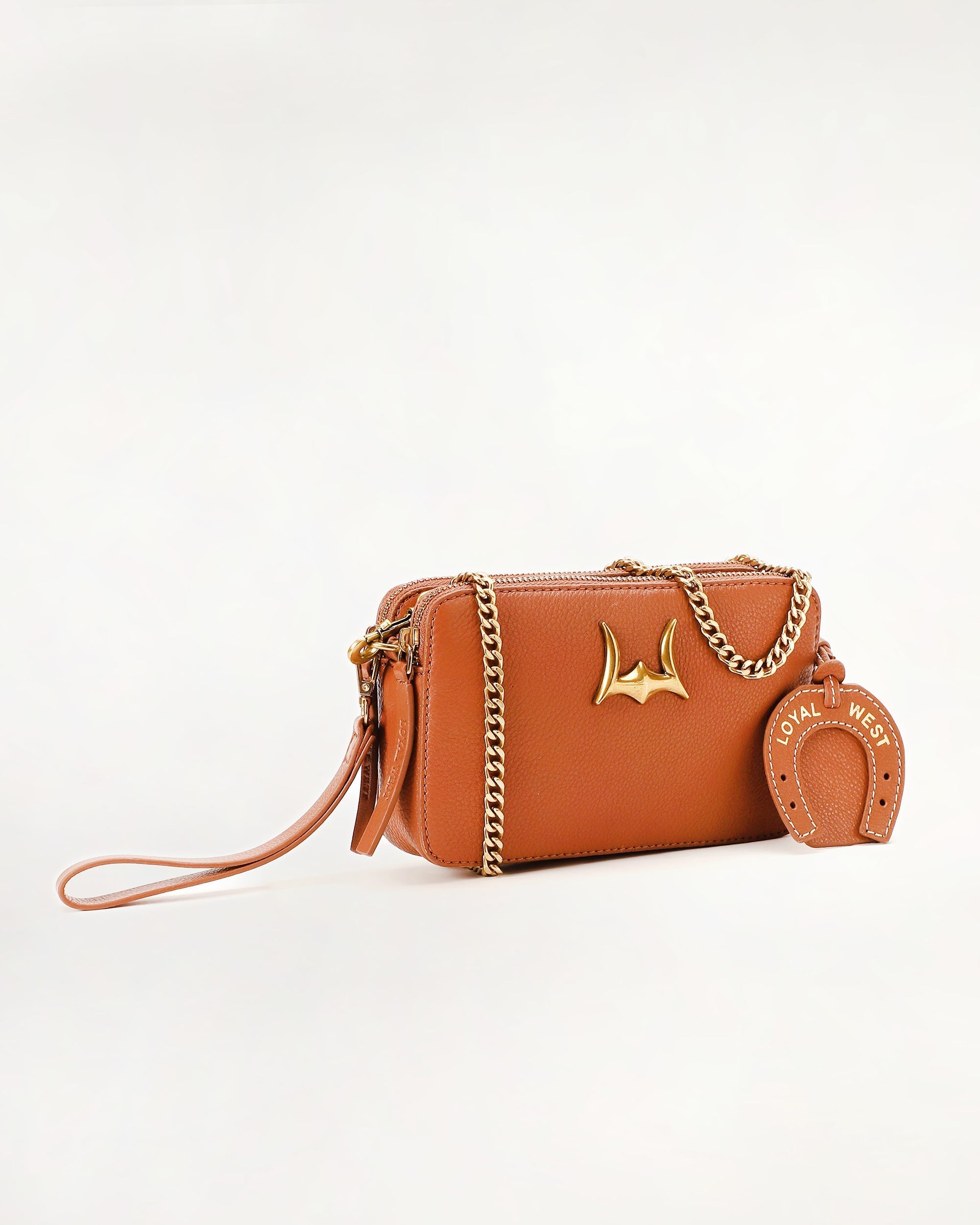 Shell Mini Purse Brown