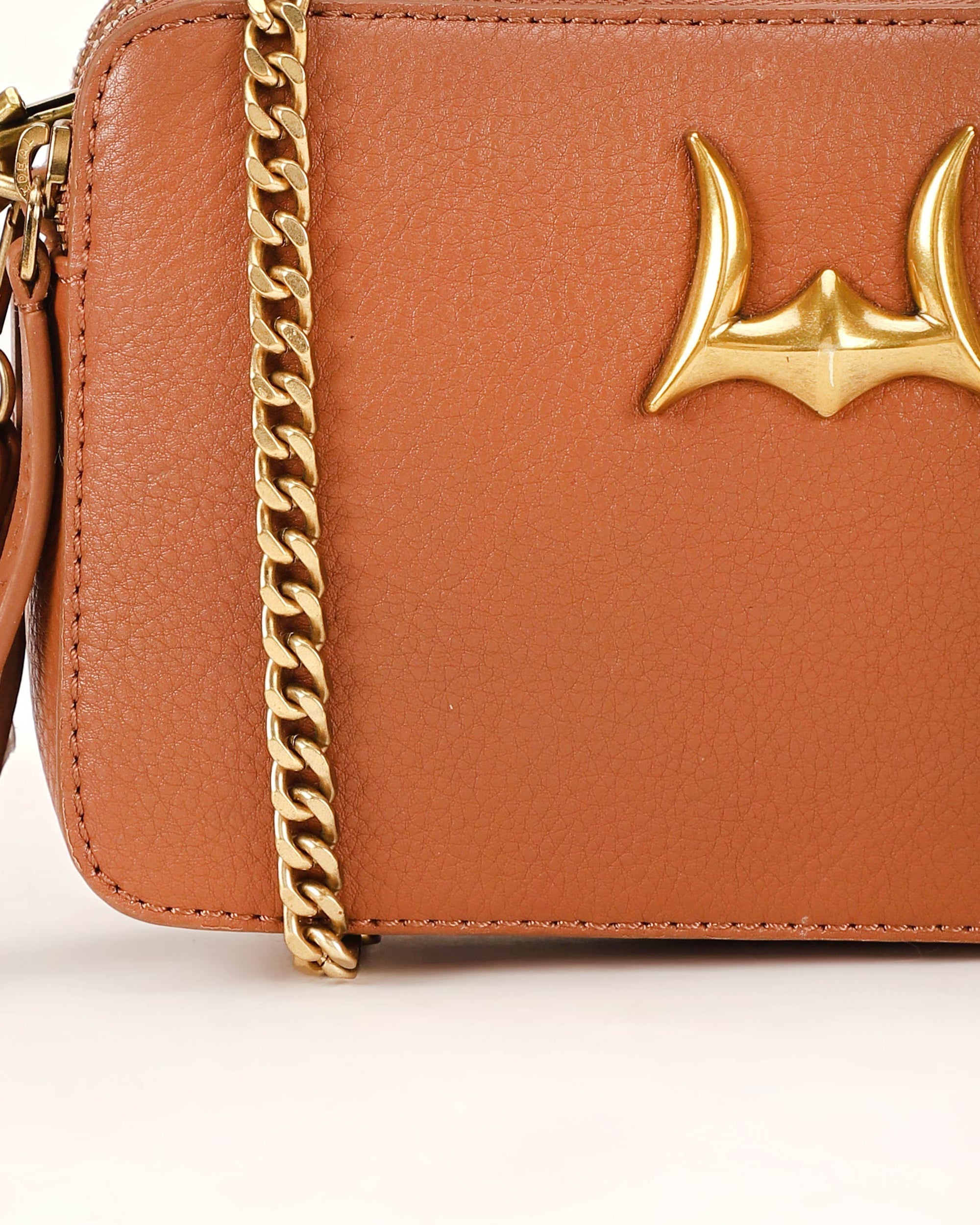 Shell Mini Purse Brown