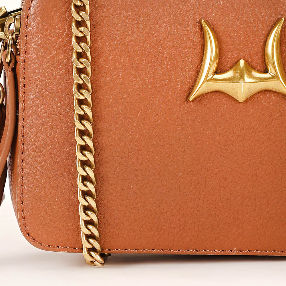 Shell Mini Purse Brown