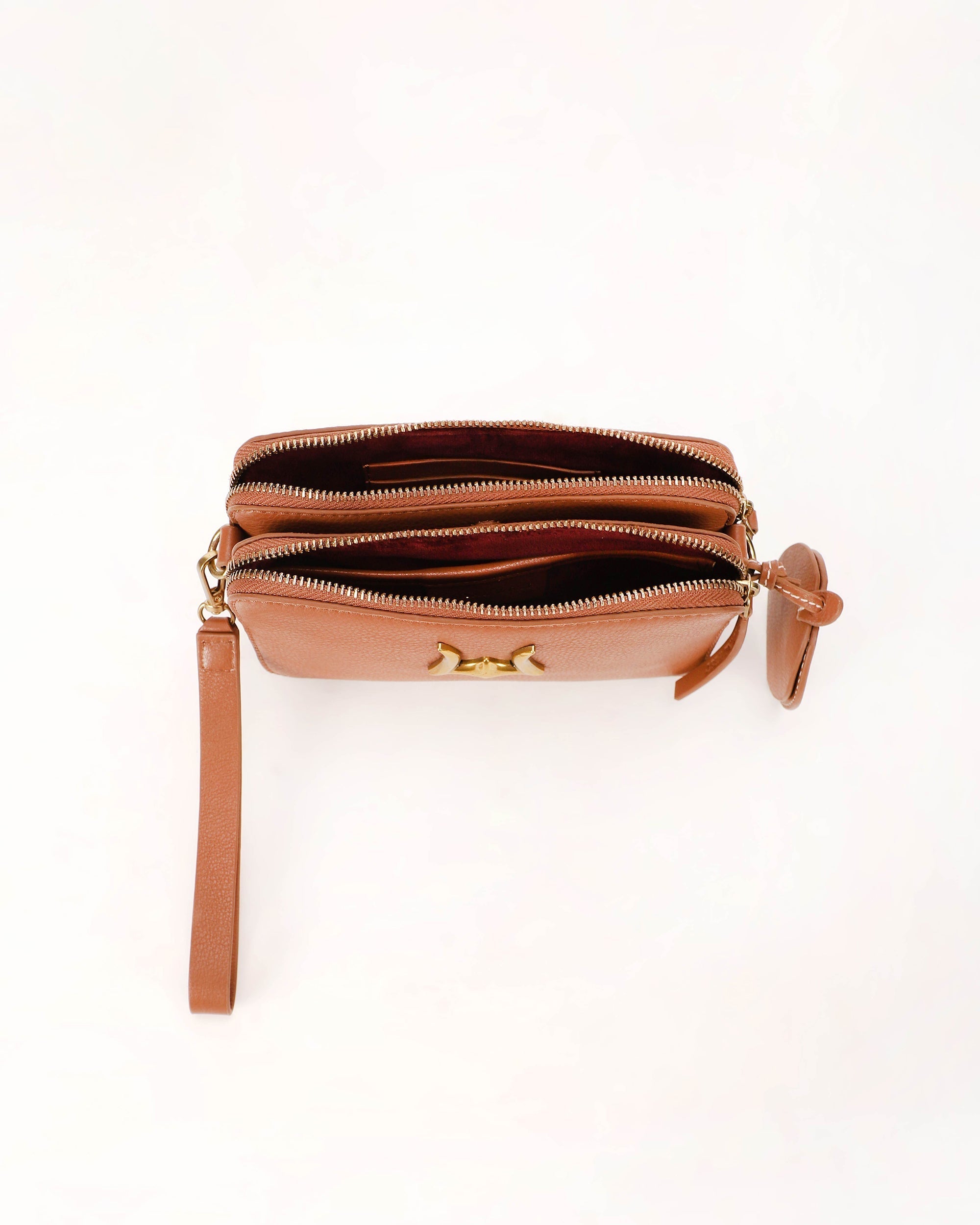 Shell Mini Purse Brown