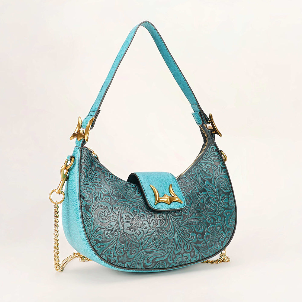 Lw Hobo Medium Purse Turquoise Floral