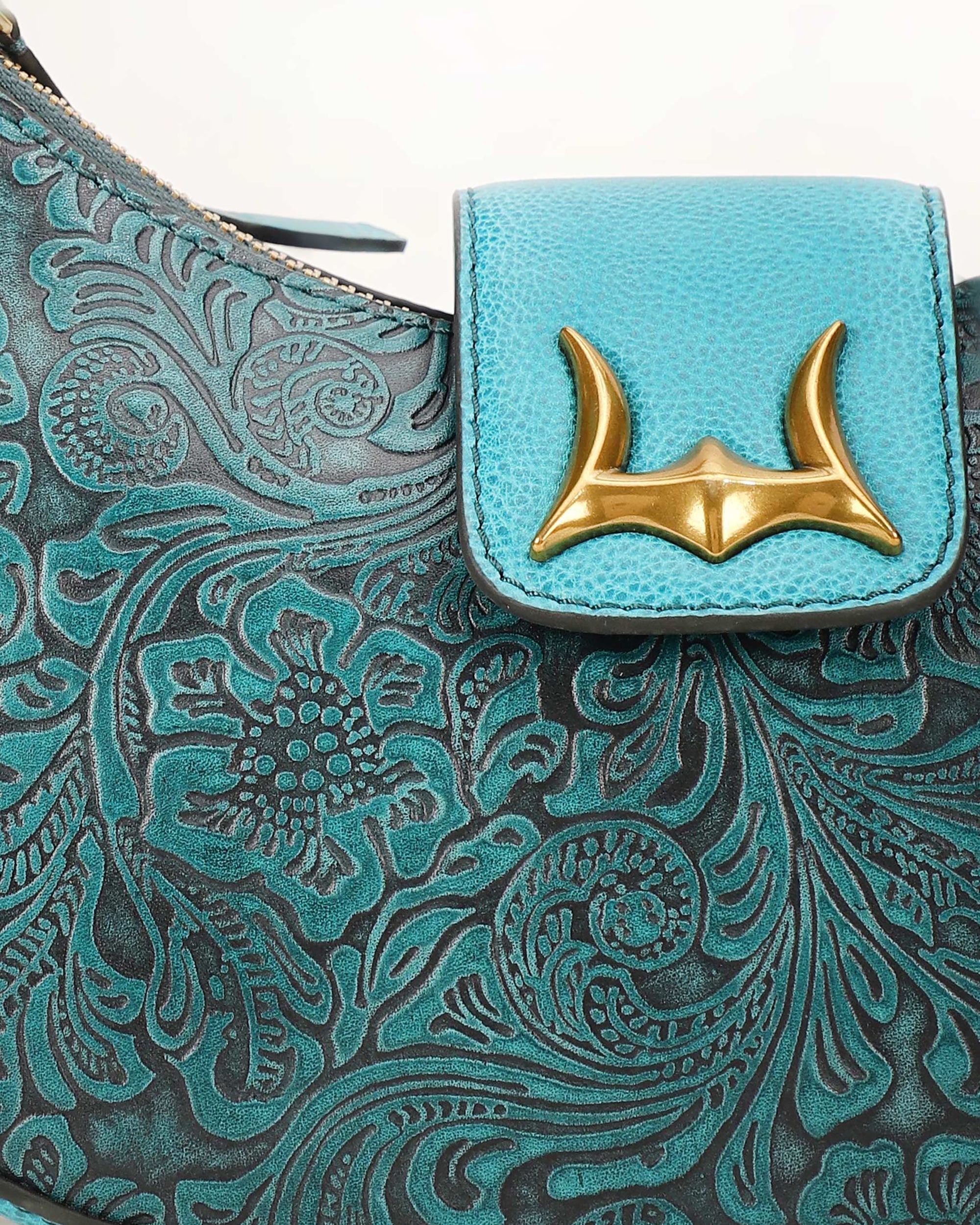 Lw Hobo Medium Purse Turquoise Floral