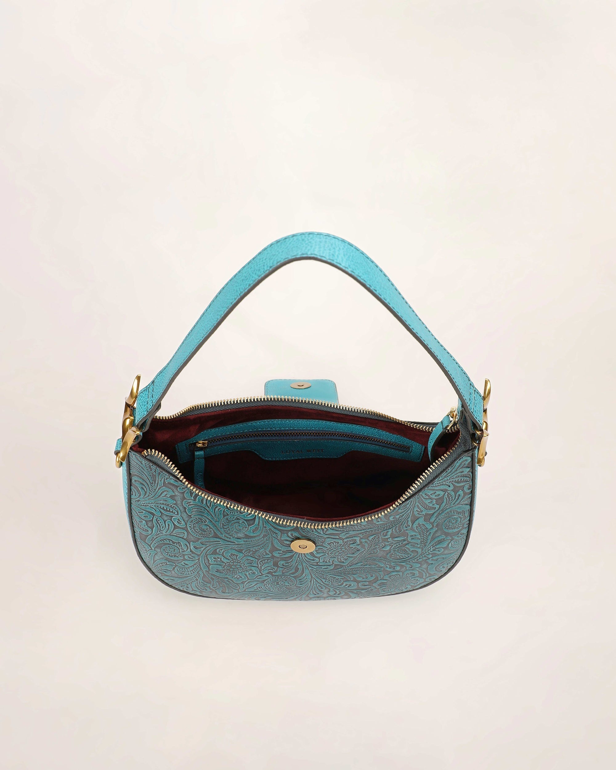 Lw Hobo Medium Purse Turquoise Floral