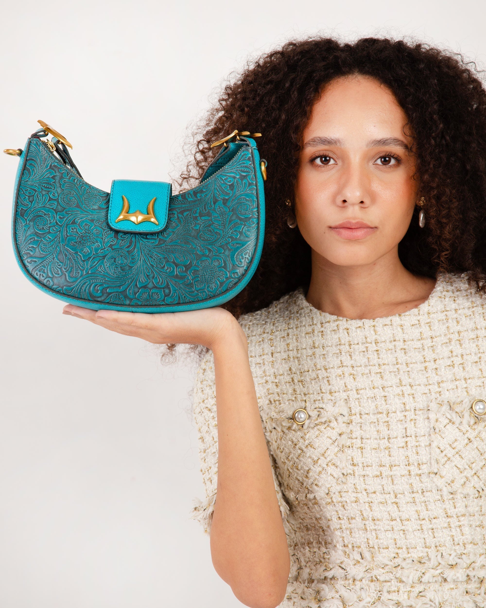 Lw Hobo Medium Purse Turquoise Floral