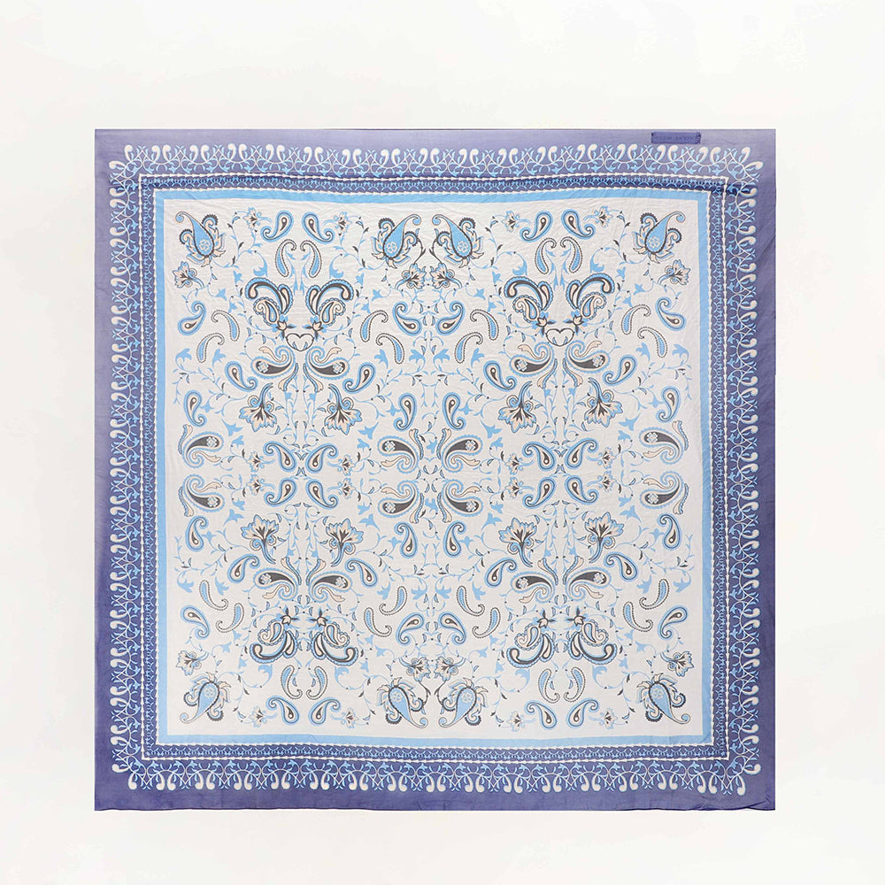 Bandana Canyon Silk Scarves Blue