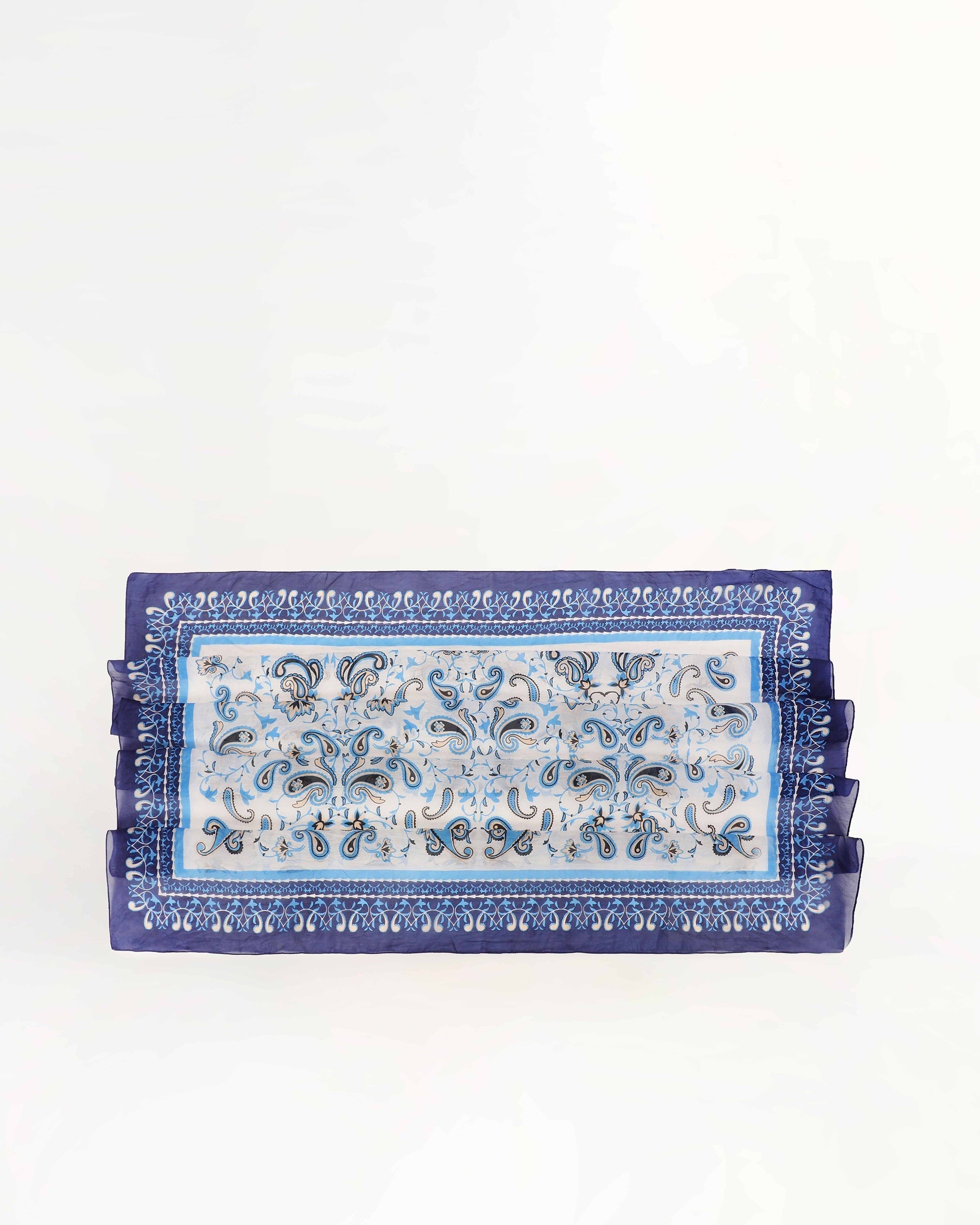 Bandana Canyon Silk Scarves Blue