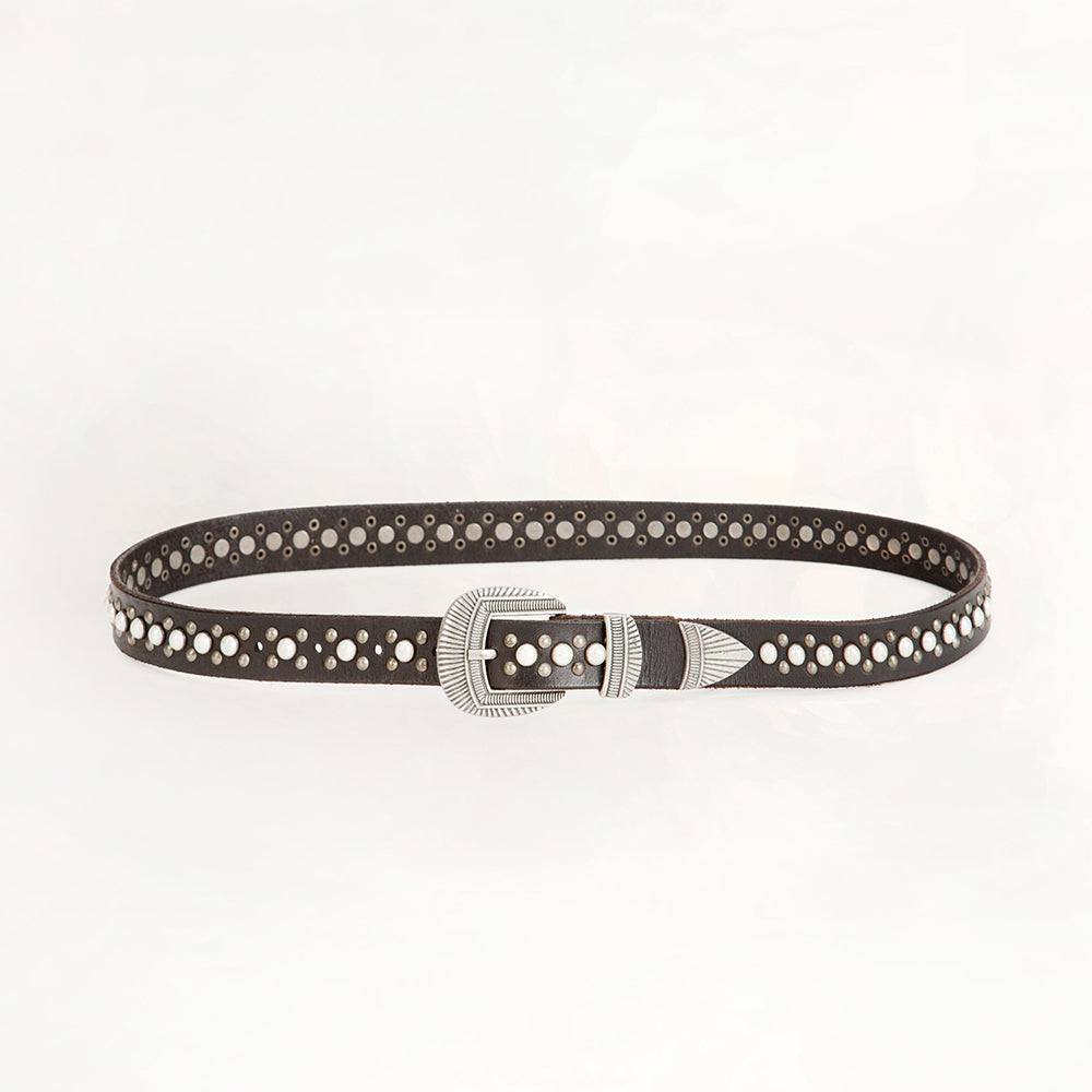 Midnight Ranger Leather Belt In Calfskin