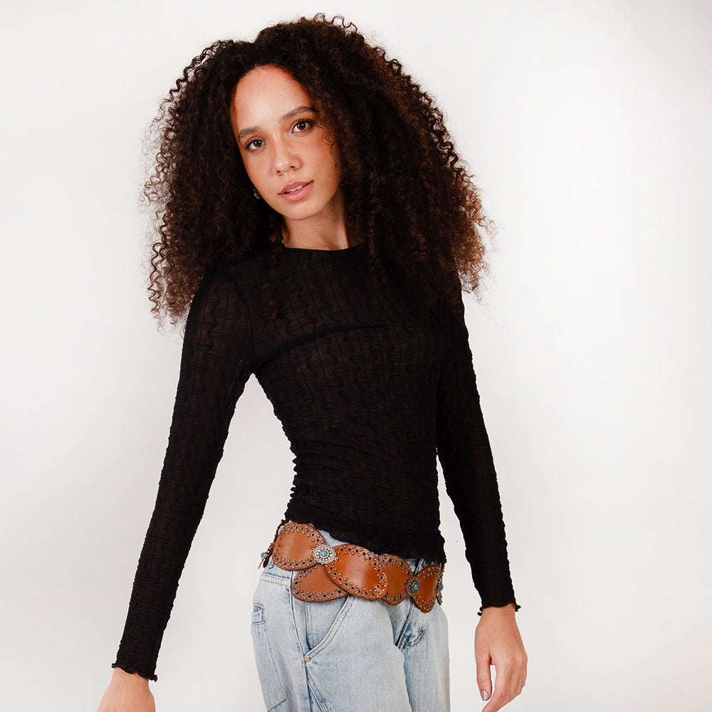 Alta Buena Leather Belt In Calfskin