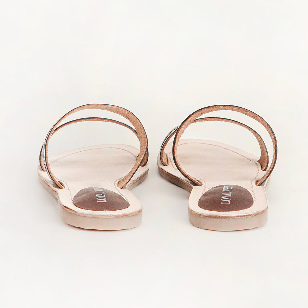 Mesa Wanderer Sandals - Black Handtooled Leather