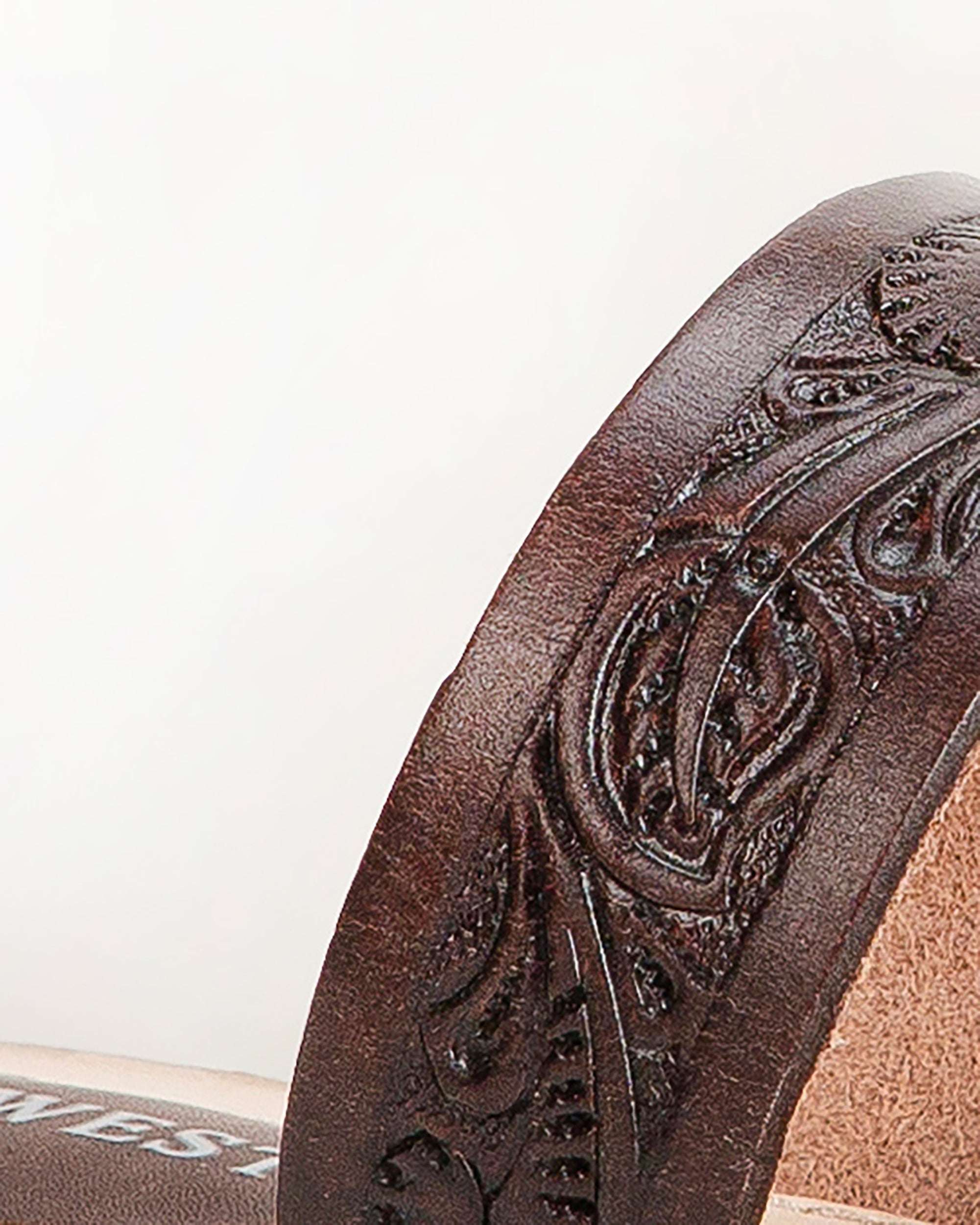Mesa Wanderer Sandals - Black Handtooled Leather
