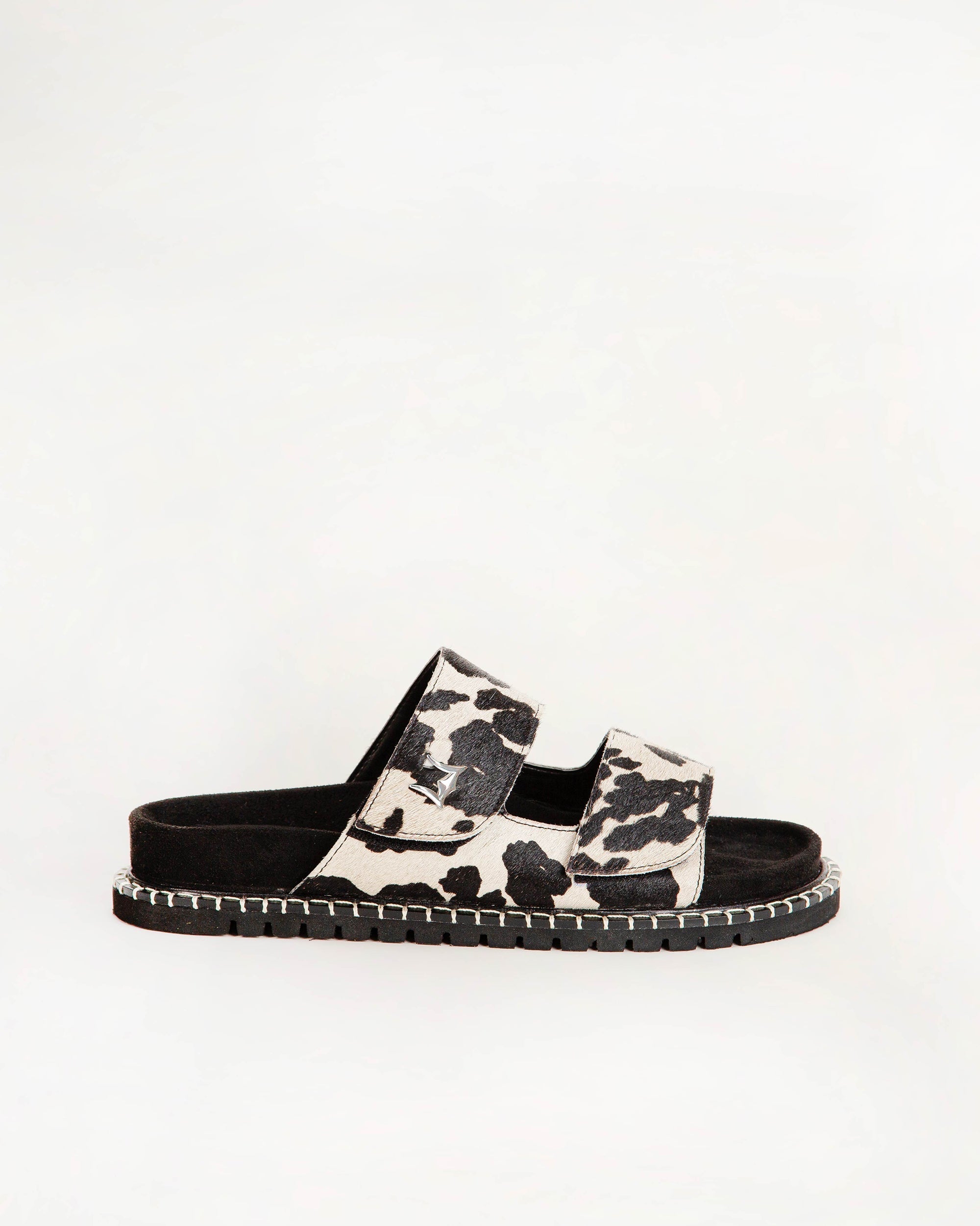 Deen Canyon Sandals - Black And White Cowhide