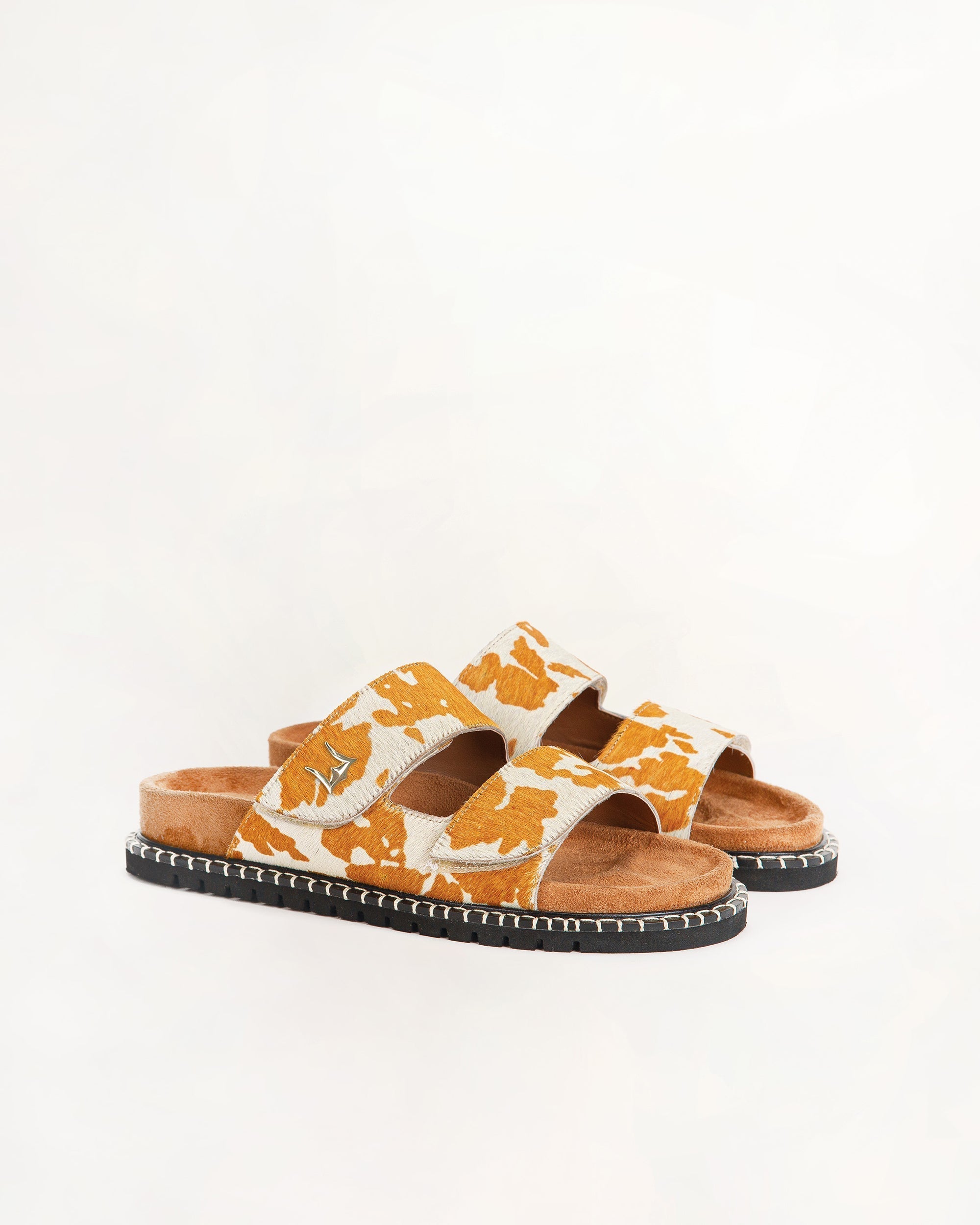 Deen Canyon Sandals - Brown And White Cowhide