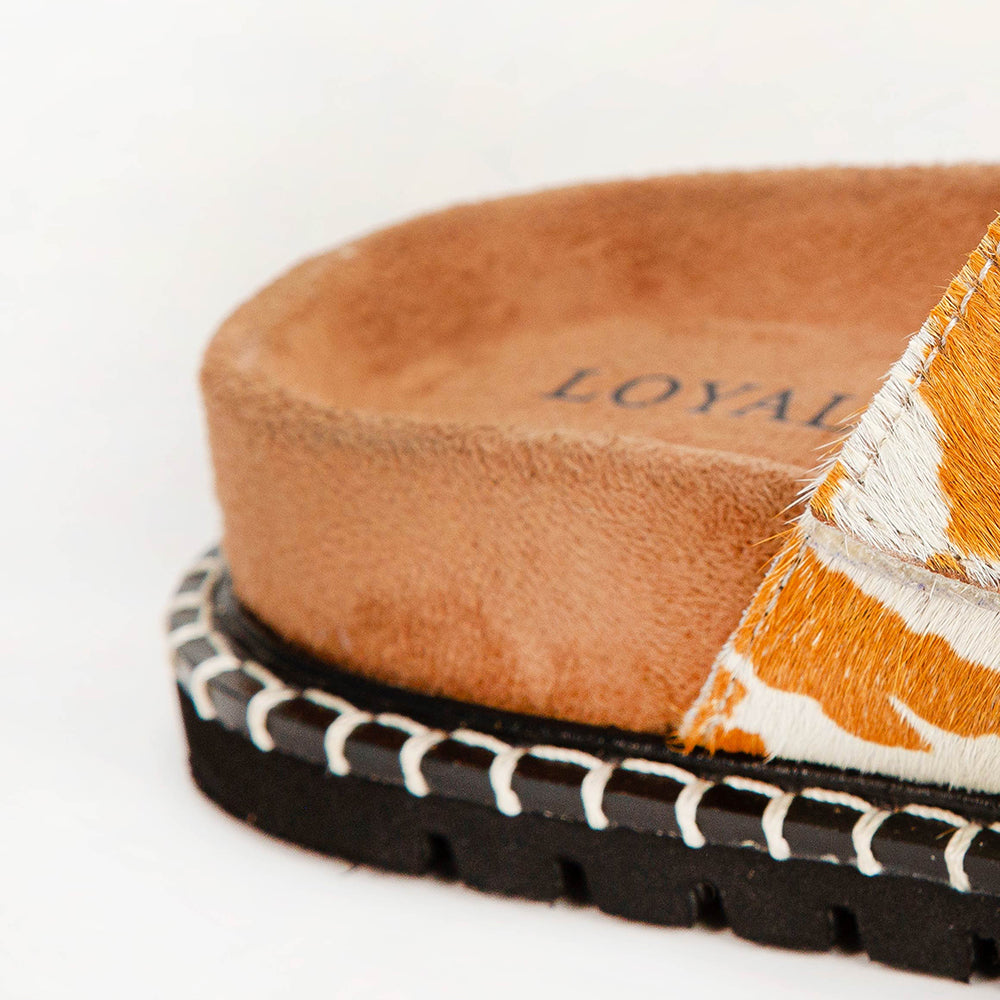 Deen Canyon Sandals - Brown And White Cowhide