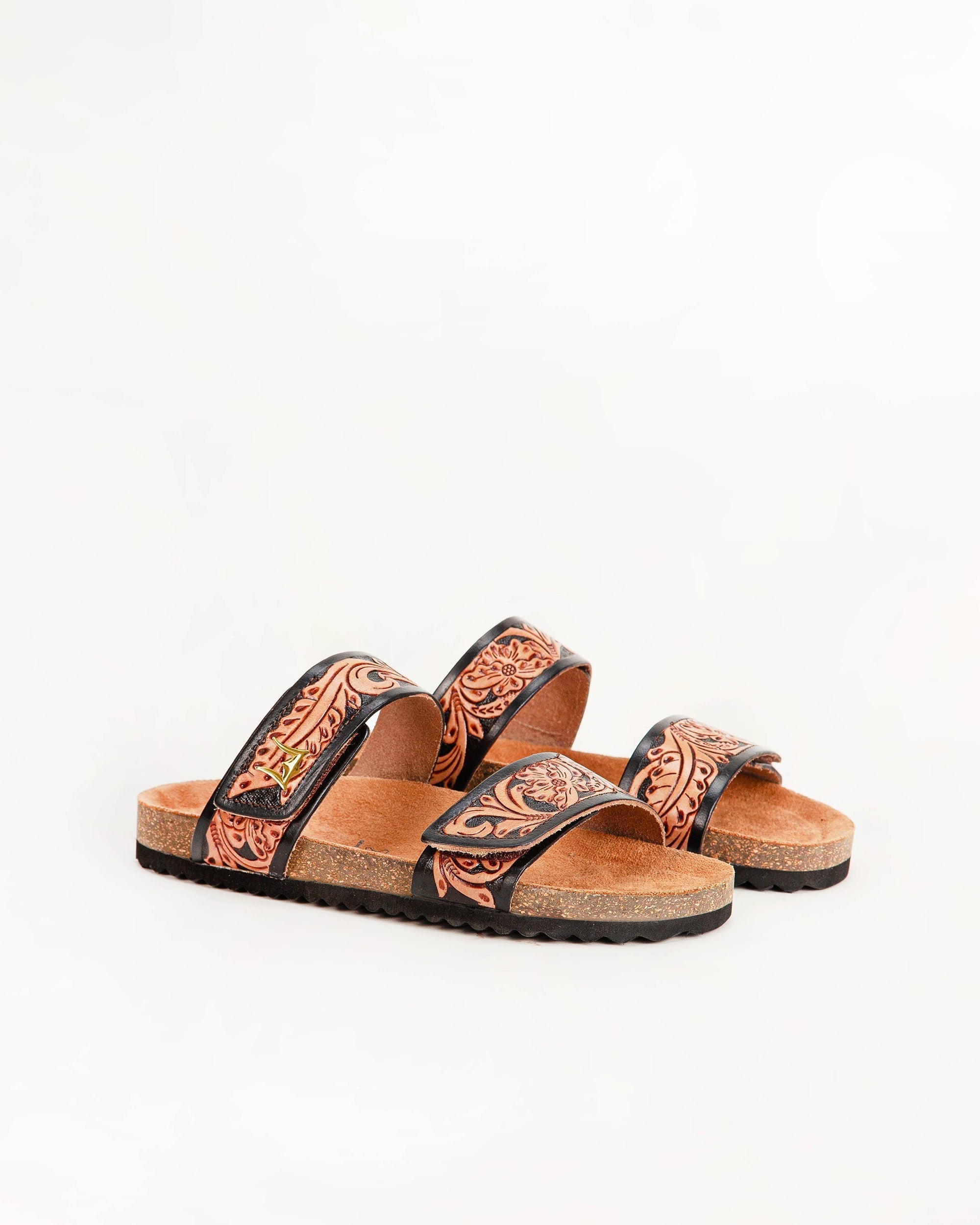 Deen Canyon Sandals - Handtooled Leather